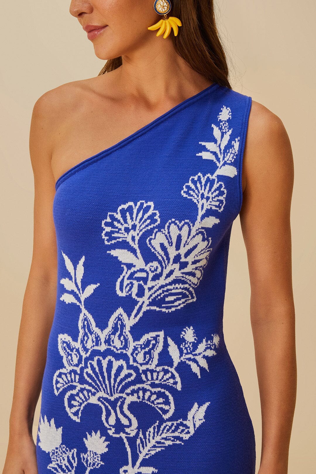 Blue Porcelain Garden Knit Midi Dress - Image 3