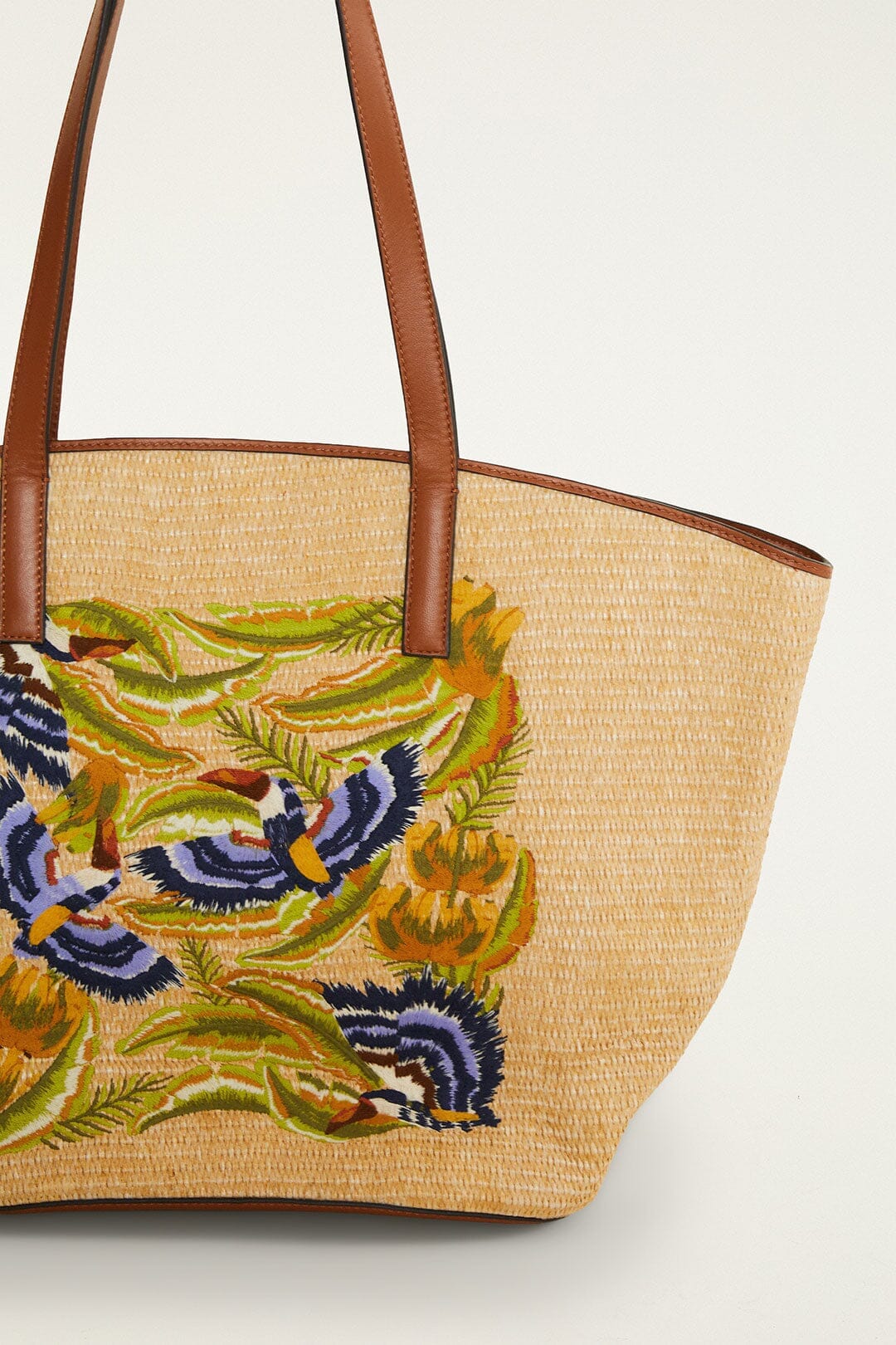 Raffia Basket Tote Bag Large - Image 2