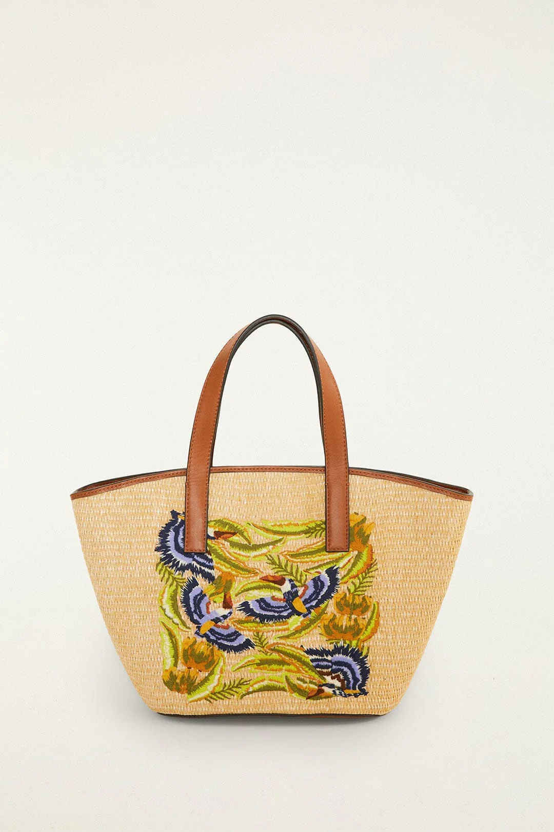 Raffia Basket Tote Bag Small