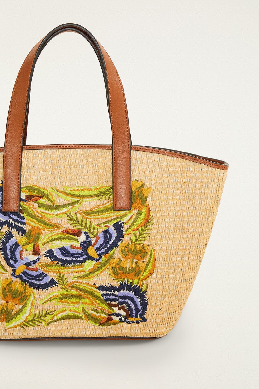 Raffia Basket Tote Bag Small - Image 2
