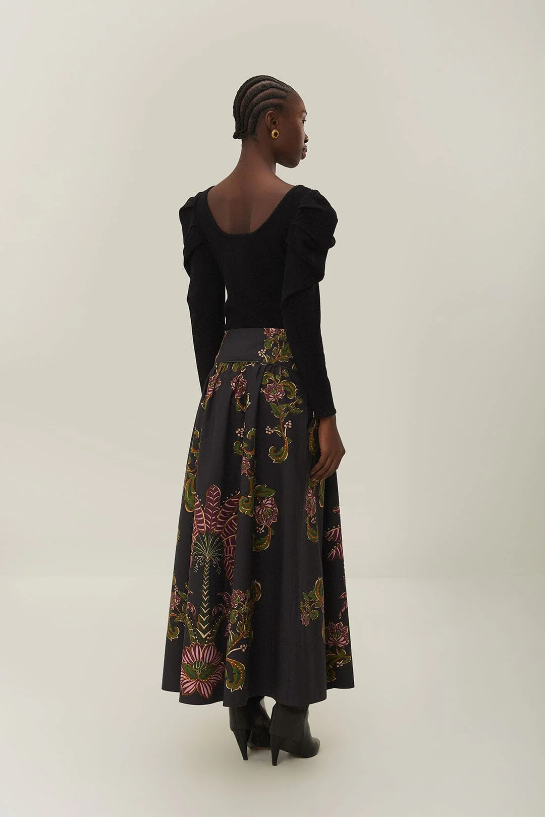 Black Ravenala Midi Skirt - Image 4