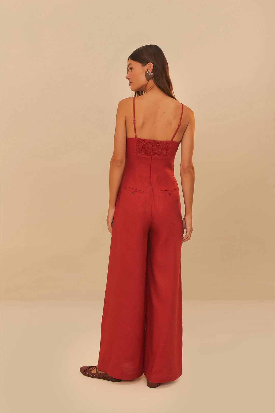 RED PETALS CUP MAXI JUMPSUIT - Image 4