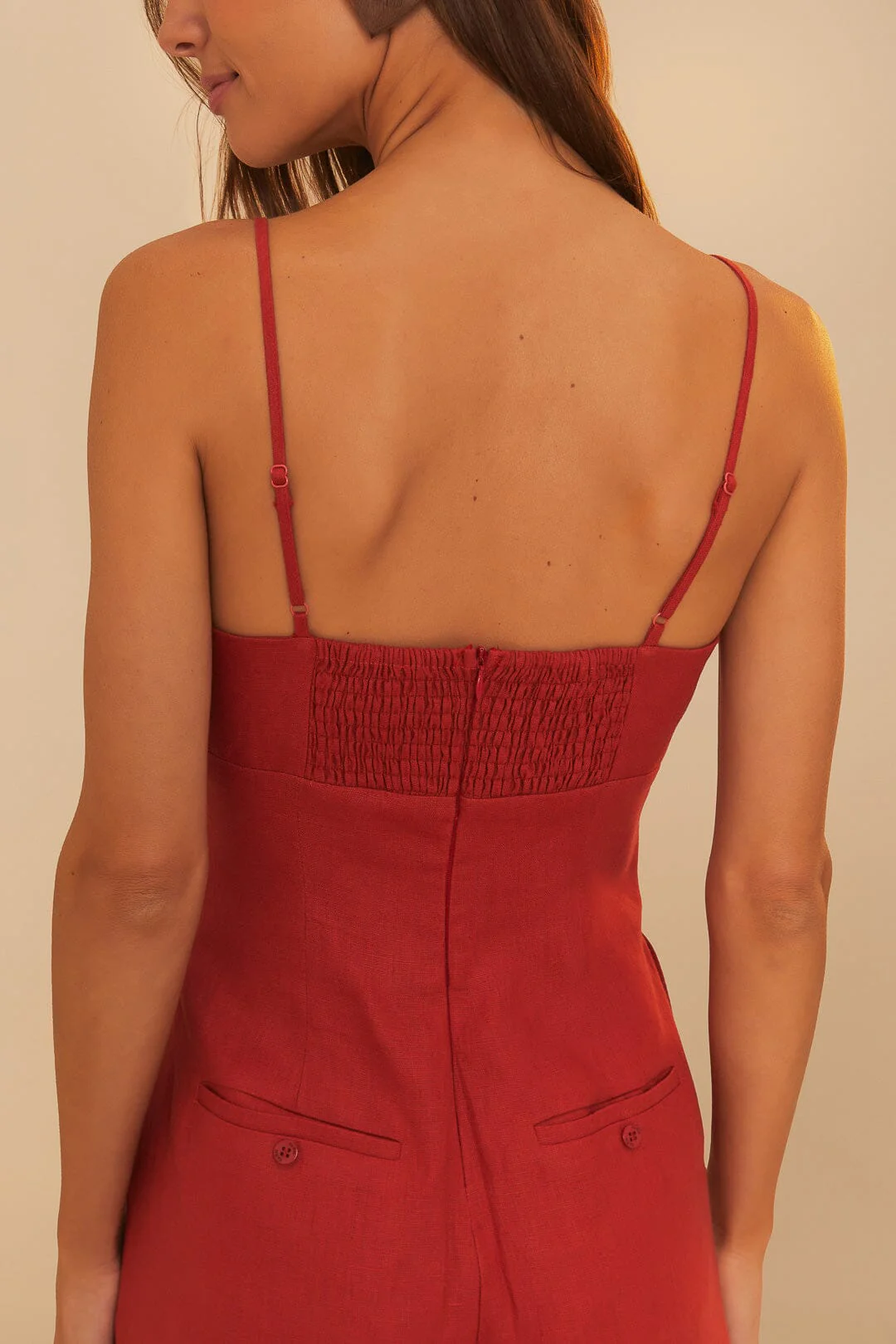 RED PETALS CUP MAXI JUMPSUIT - Image 5