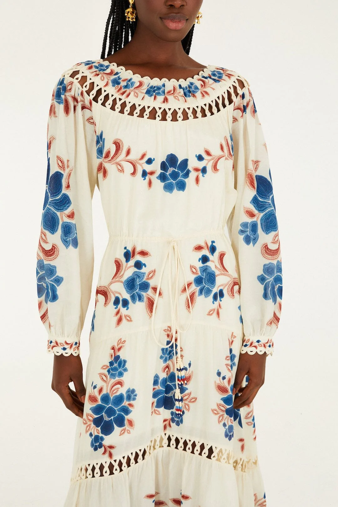 Sand Renata Floral Drawstring Cut-Out Maxi Dress - Image 2