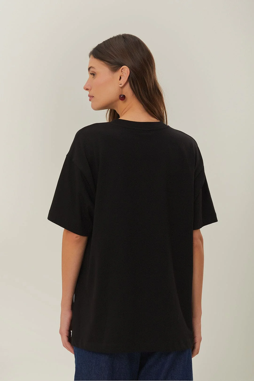 Black Rio Organic Cotton Relaxed T-Shirt - Image 3