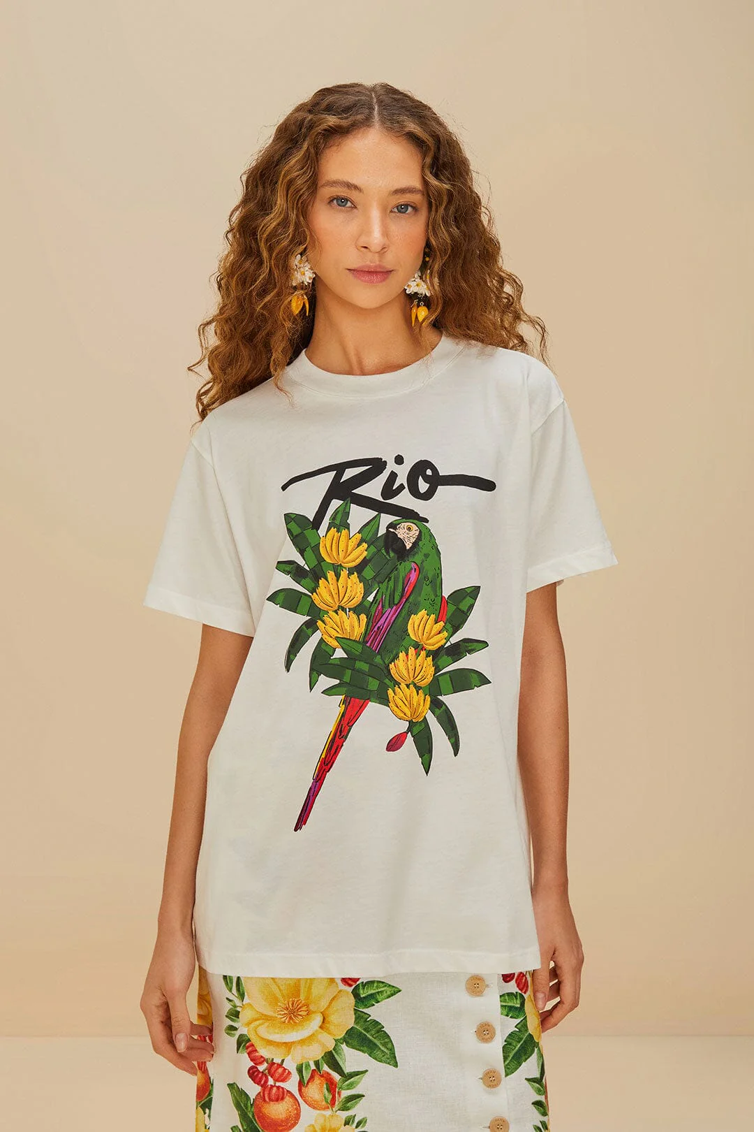 Off-White Rio Macaw Organic Cotton T-Shirt - Image 2