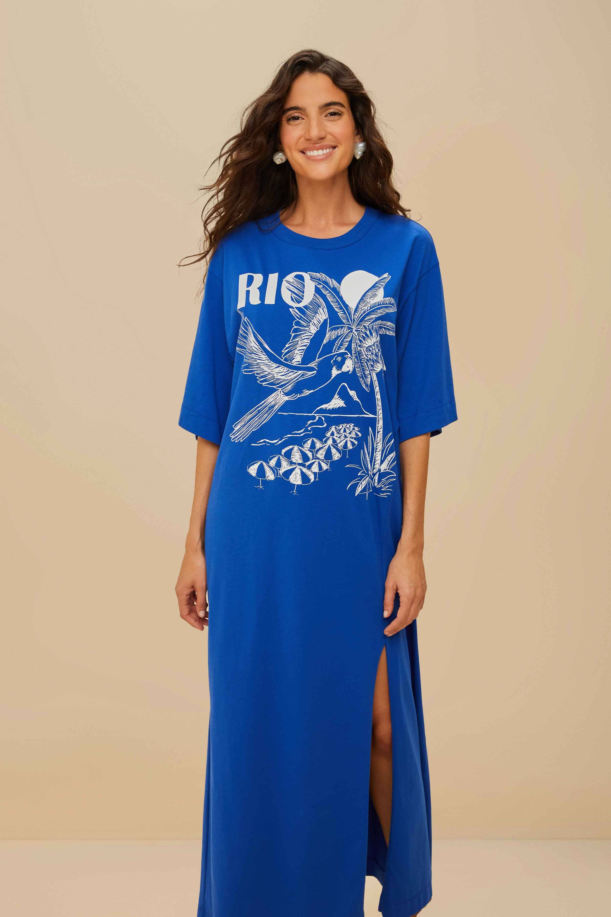 Blue Rio Organic Cotton Maxi Dress - Image 2