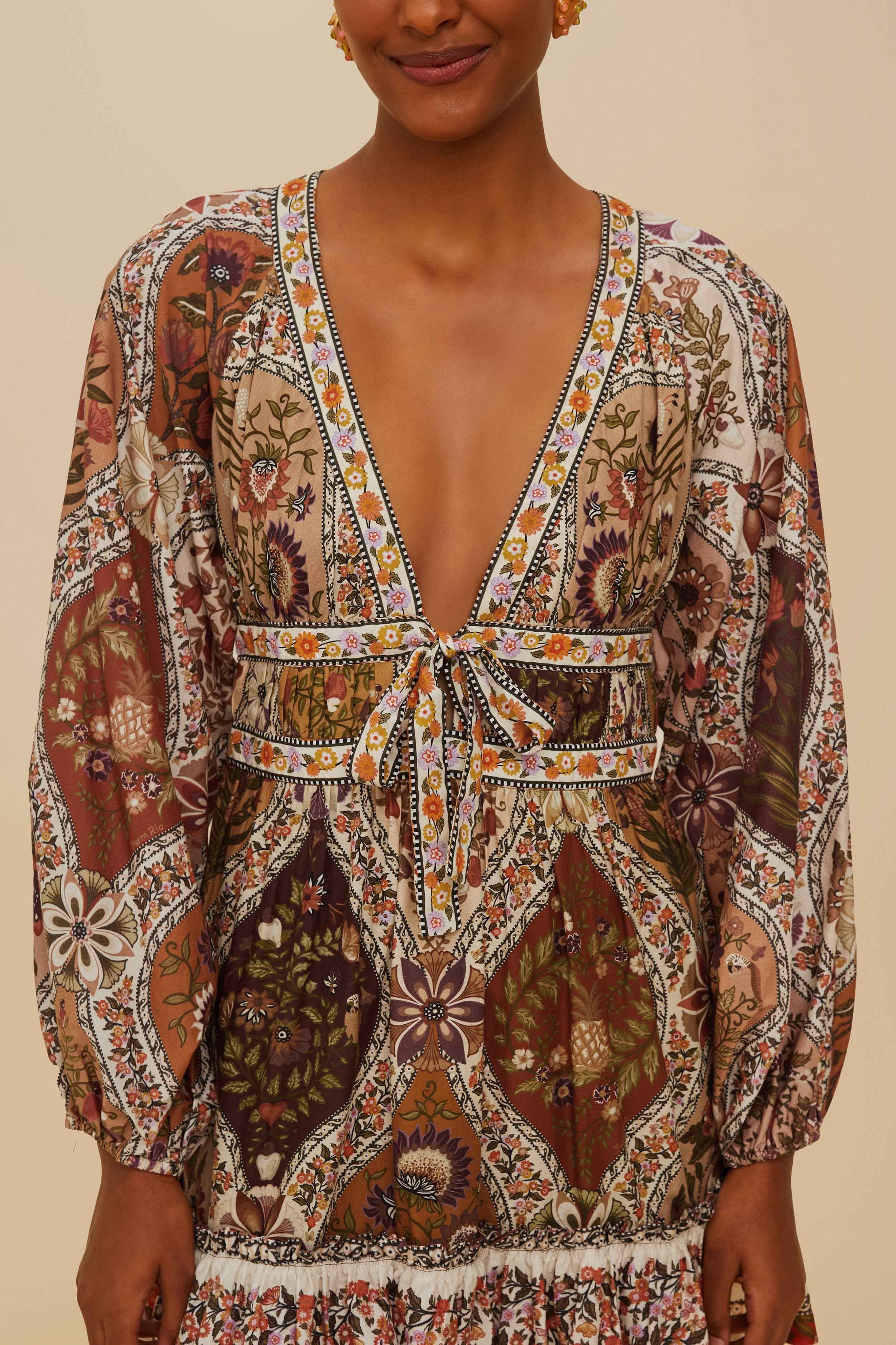 Multicolor Romantic Nature Mini Dress - Image 2