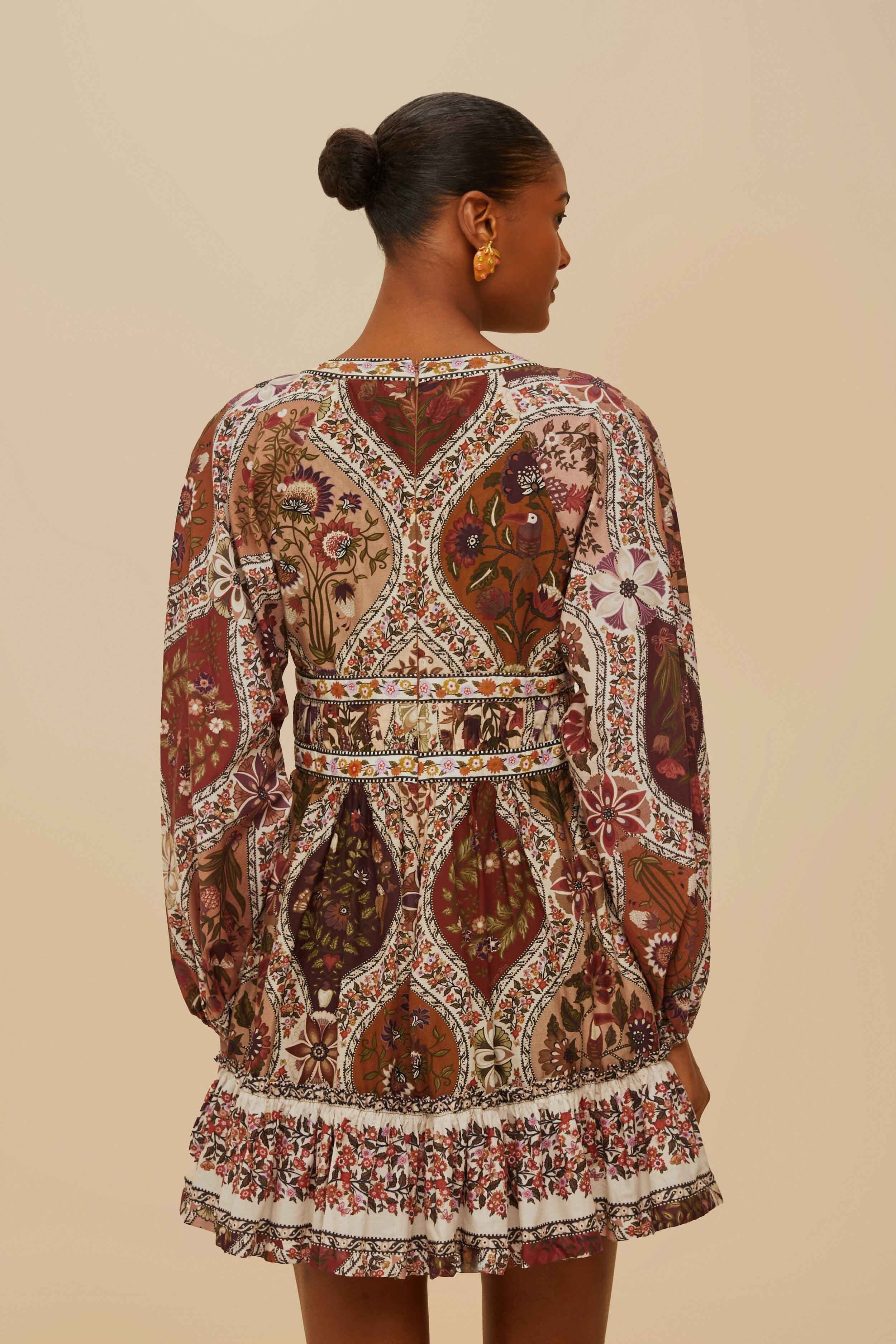 Multicolor Romantic Nature Mini Dress - Image 3