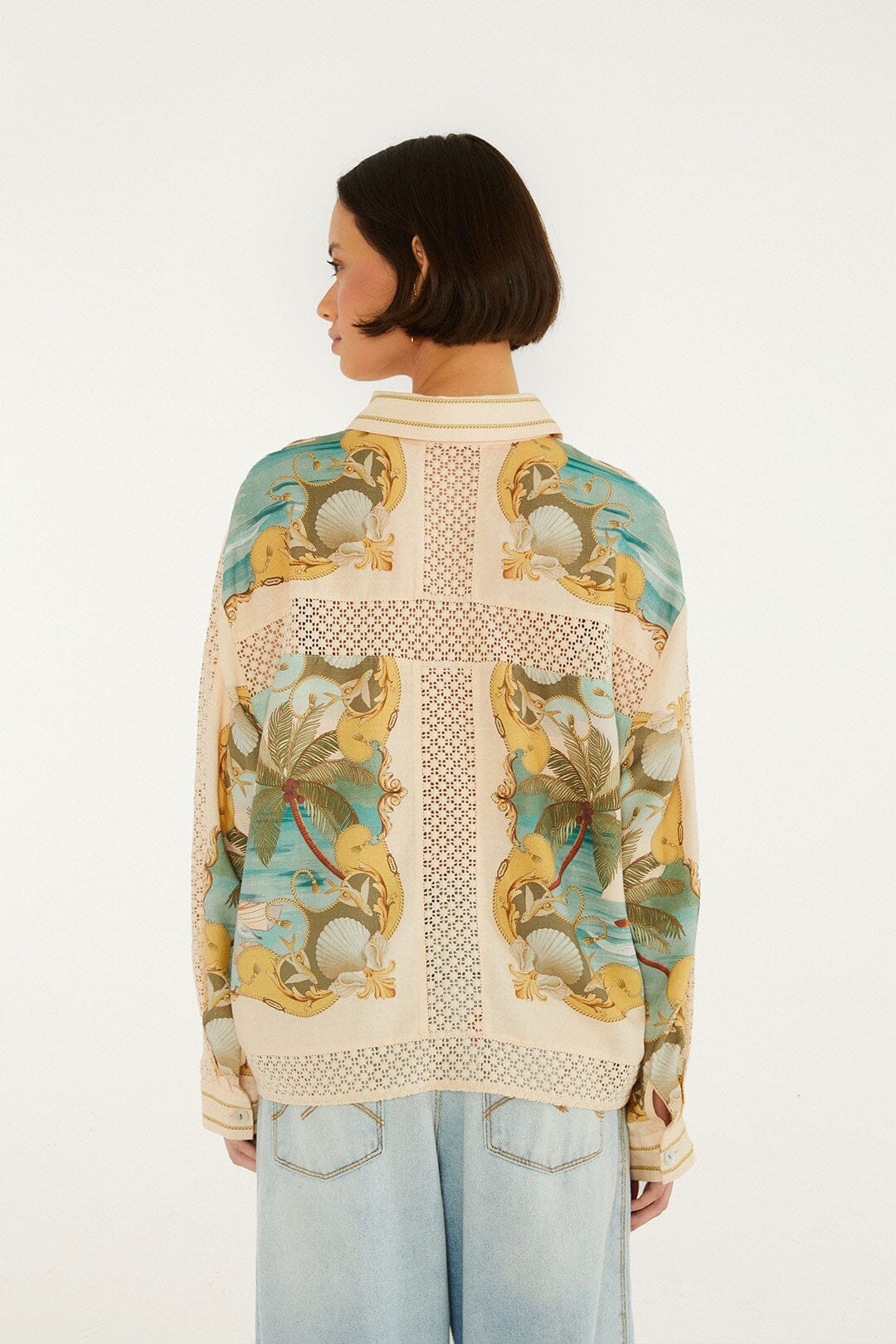Sand Royal Sea Crochet Lenzing Ecovero Euroflax Shirt - Image 4