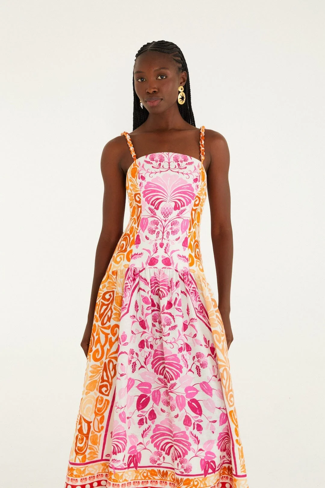 Off-White Santorini Euroflax Premium Linen Midi Dress - Image 4