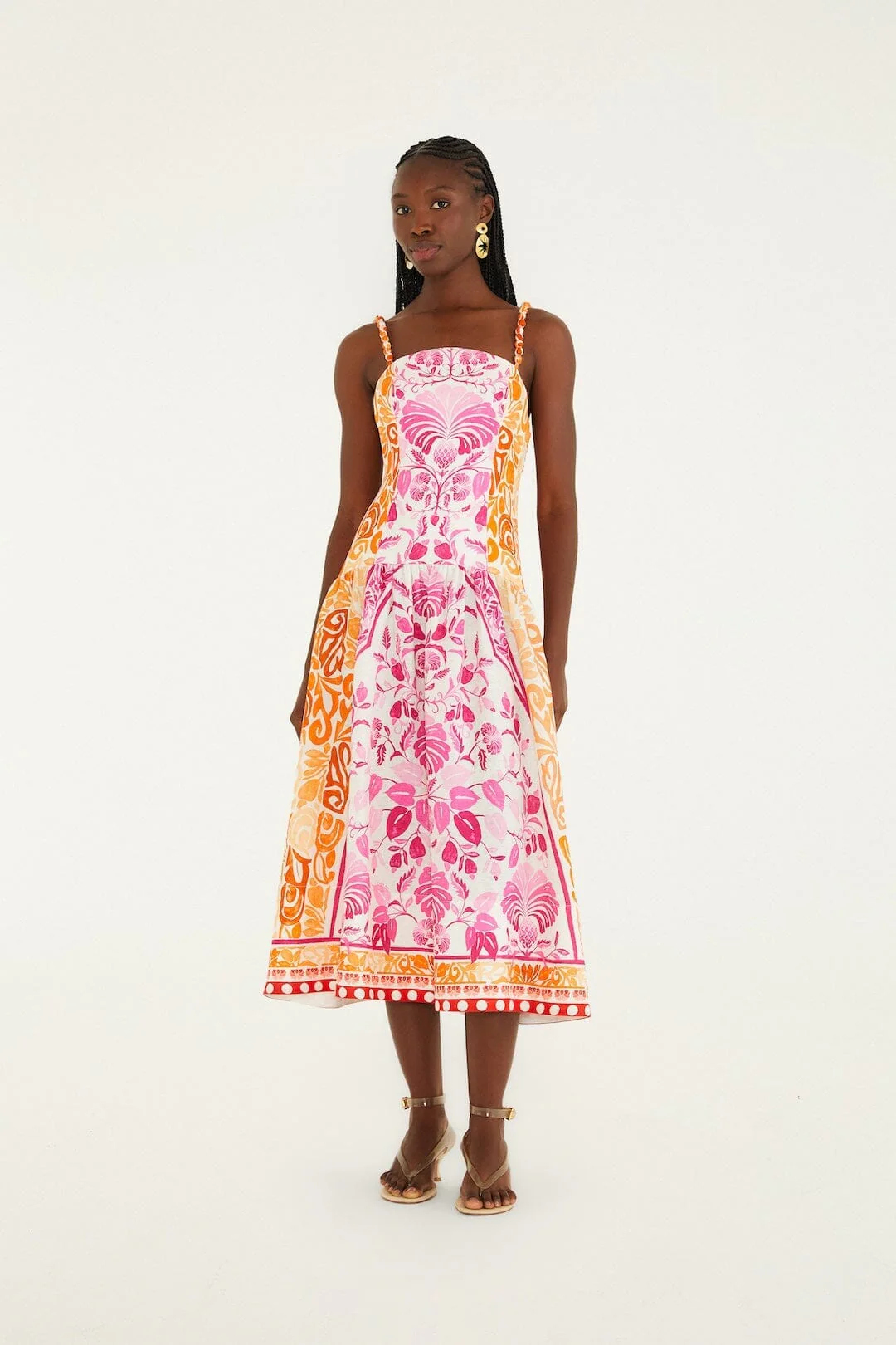 Off-White Santorini Euroflax Premium Linen Midi Dress - Image 5