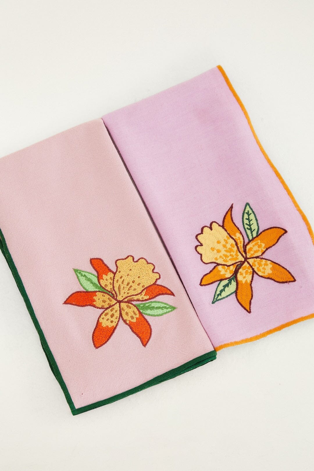 Floral Nature Embroidered Set Of 2 Cloth Napkins - Image 2