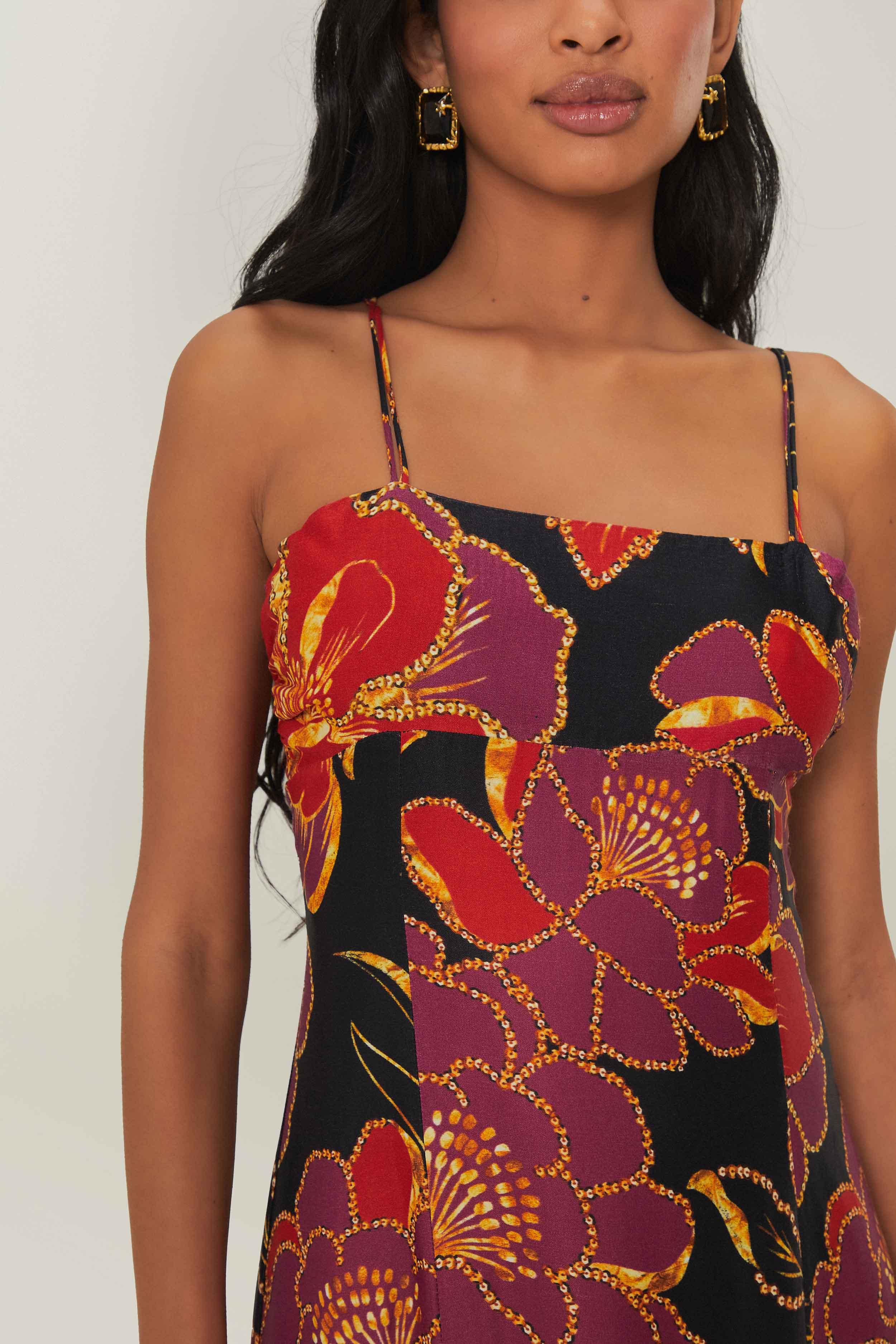 SHINY CHITA BLACK MAXI DRESS - Image 3