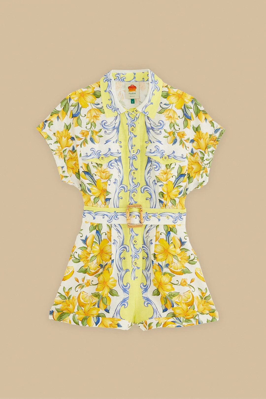 Off-White Sicily Scarf Euroflax™ Premium Linen Romper - Image 4