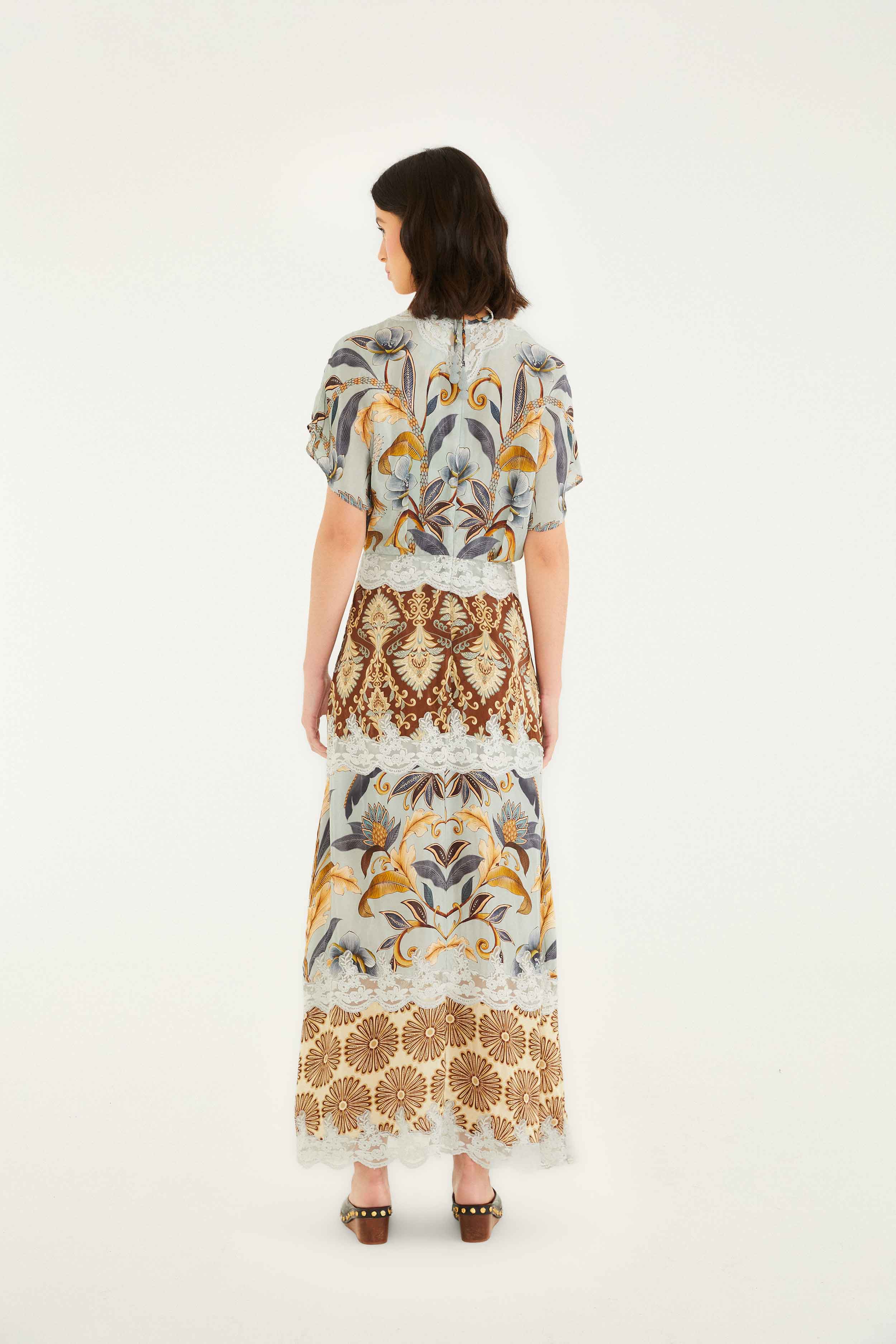 Mixed Snake Garden Maxi Dress - Image 4