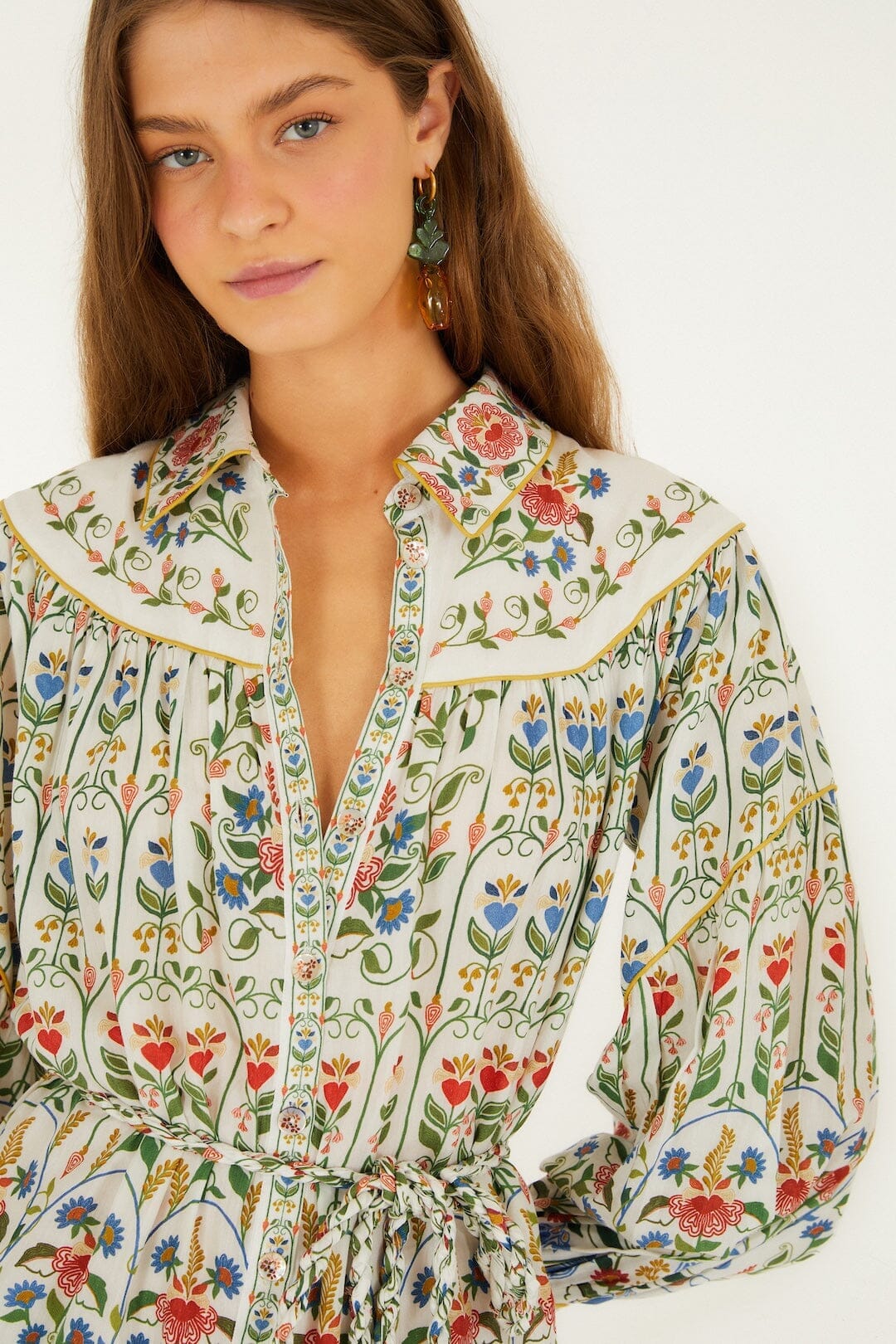 Off-White Stitched Garden Mini Dress - Image 2