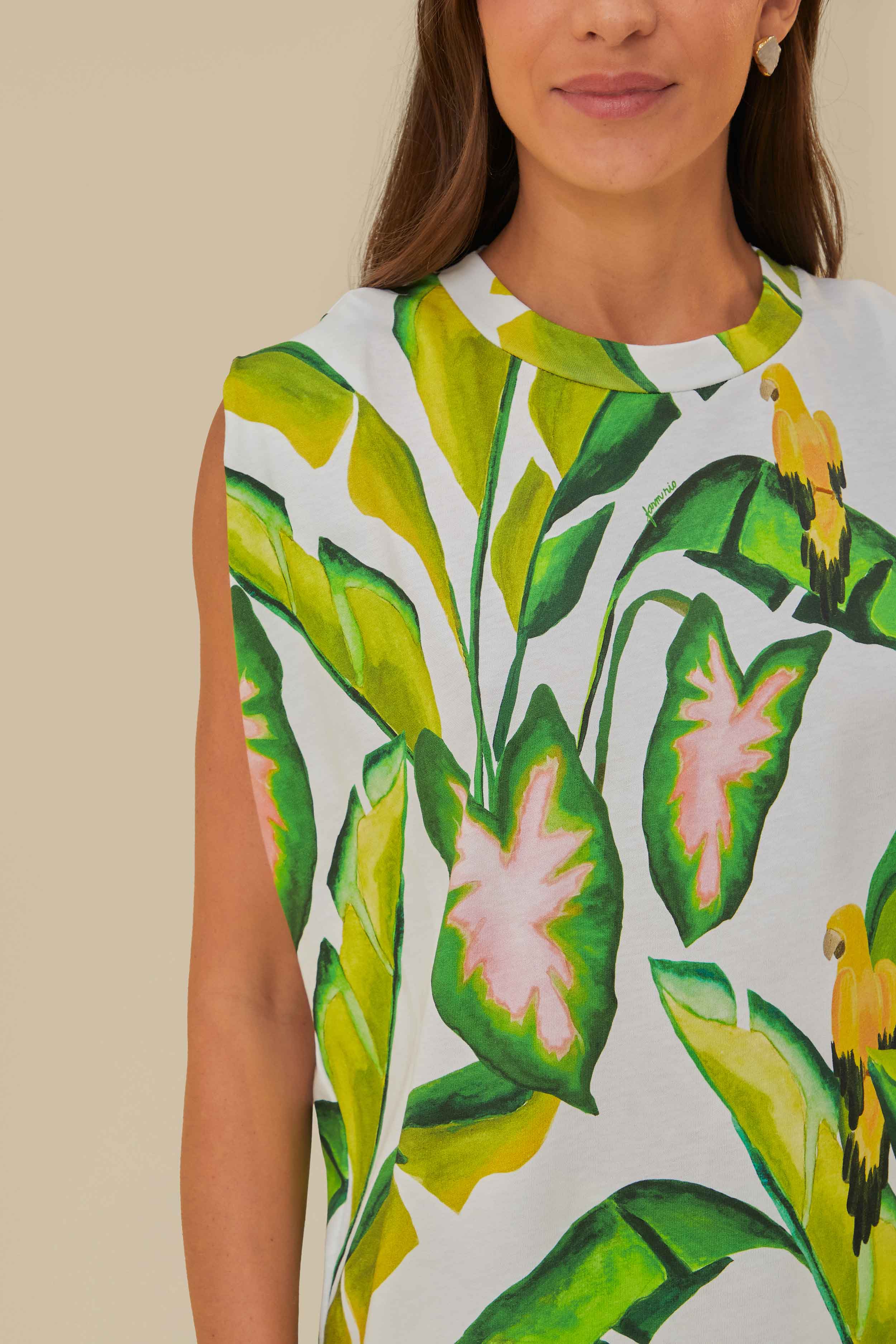 Off-White Summer Foliage T-Shirt - Image 3