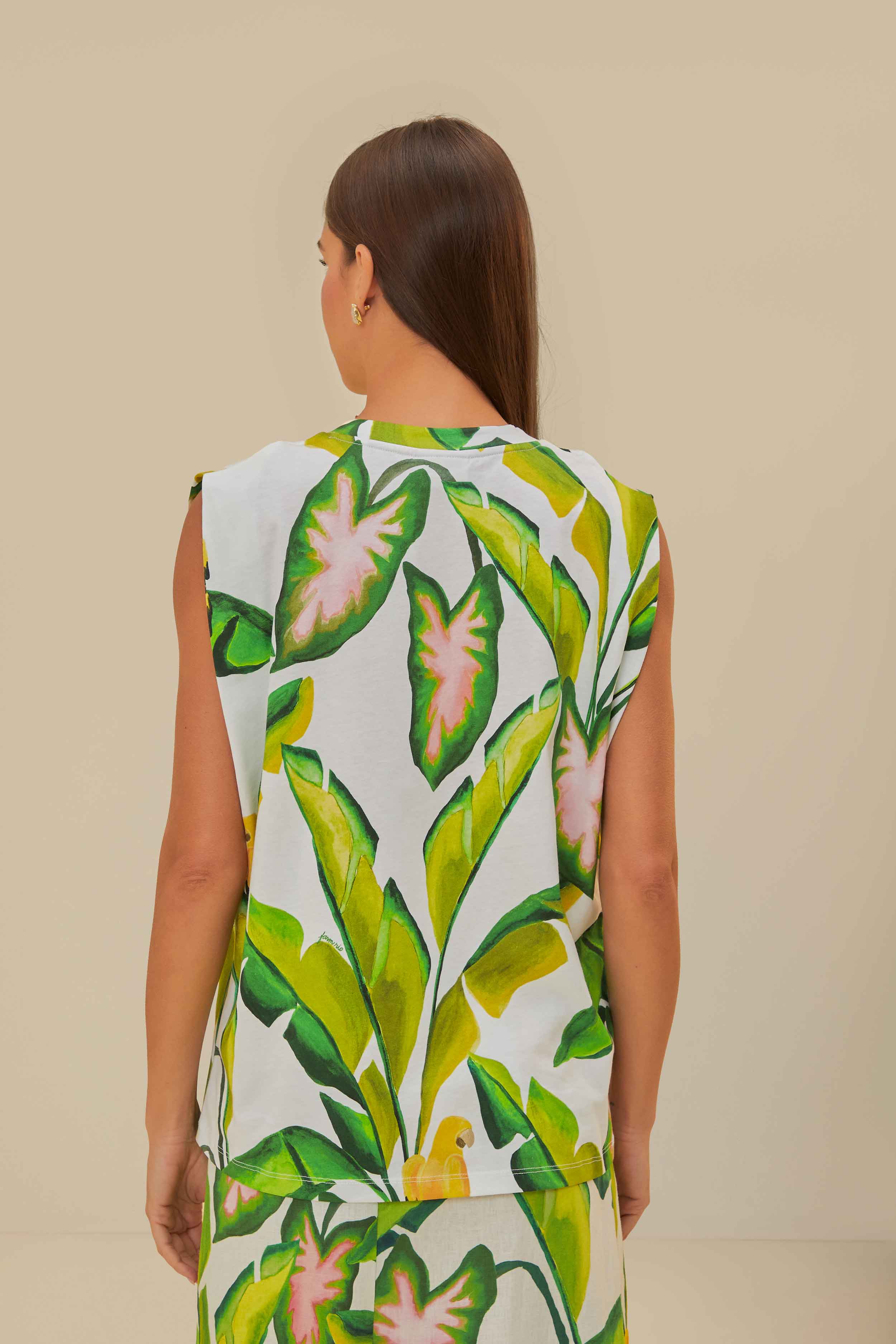 Off-White Summer Foliage T-Shirt - Image 4