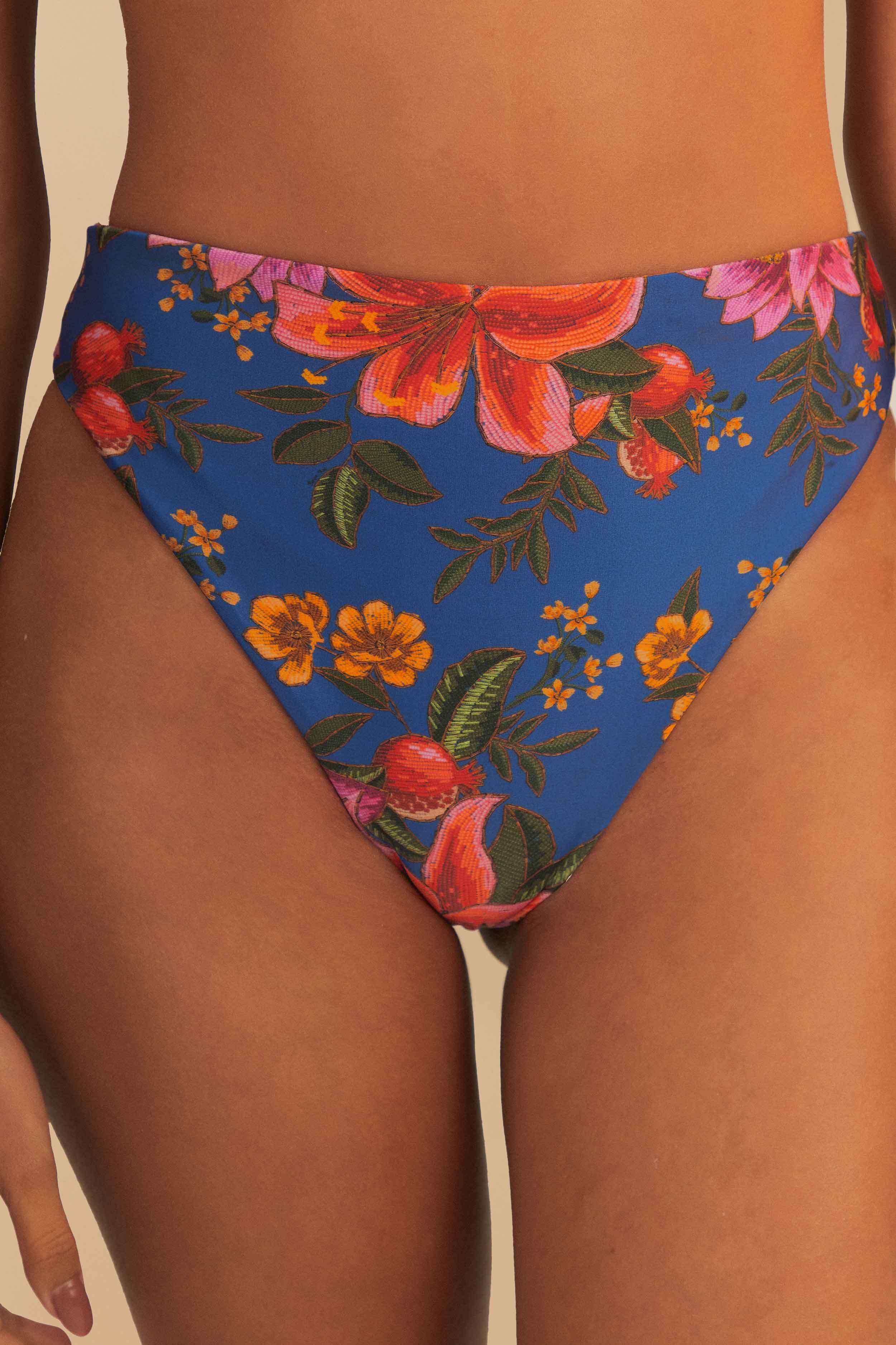 SUMMER FRUIT HIGH WAIST BIKINI BOTTOM - Image 2