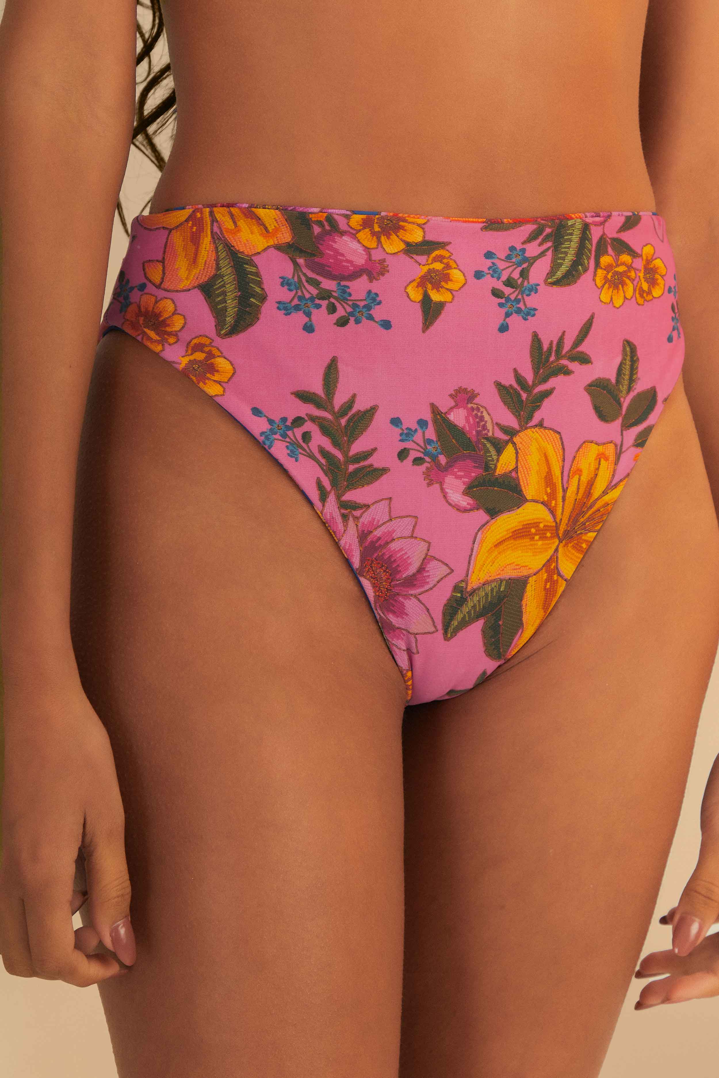 SUMMER FRUIT HIGH WAIST BIKINI BOTTOM - Image 3