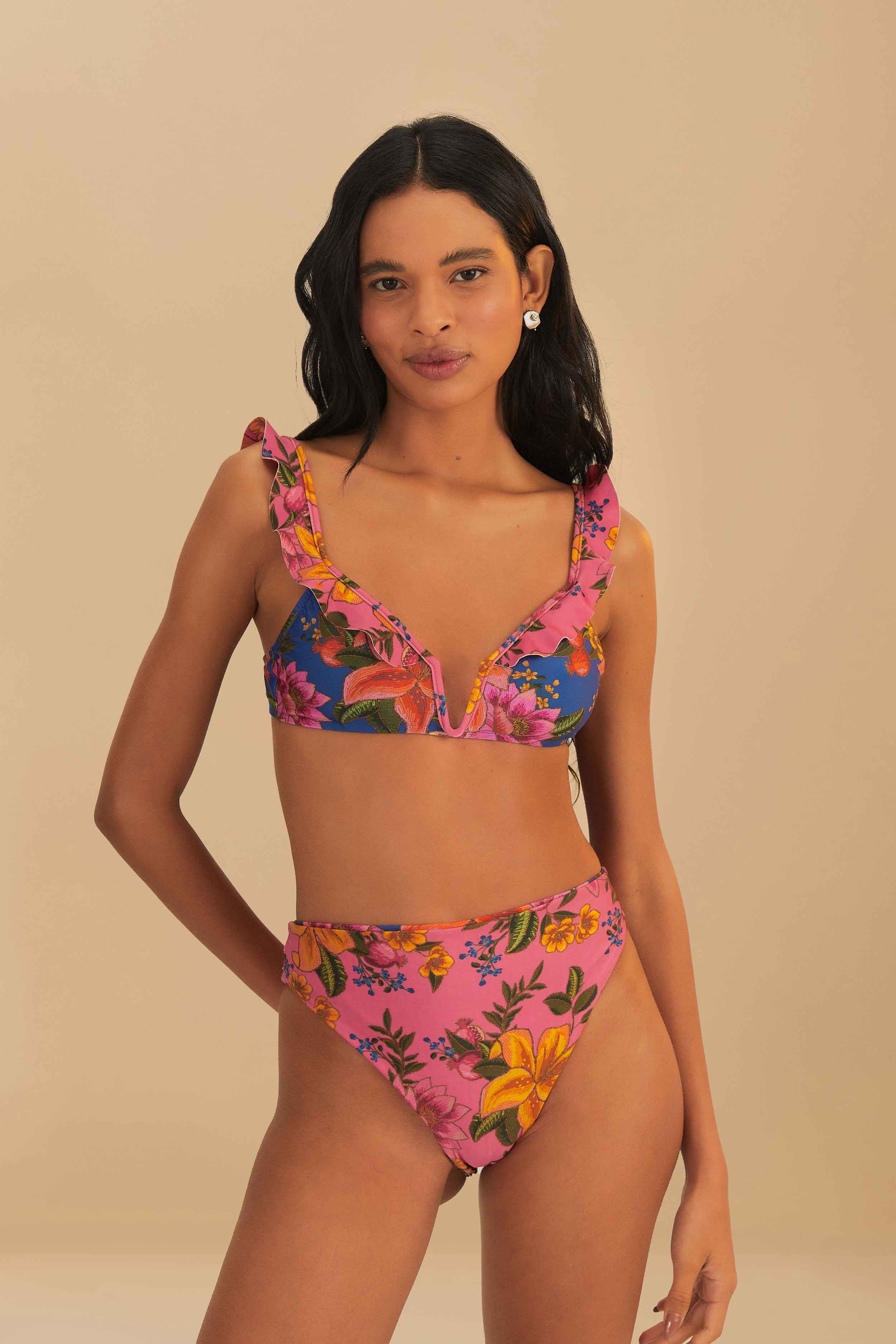 SUMMER FRUIT HIGH WAIST BIKINI BOTTOM - Image 4