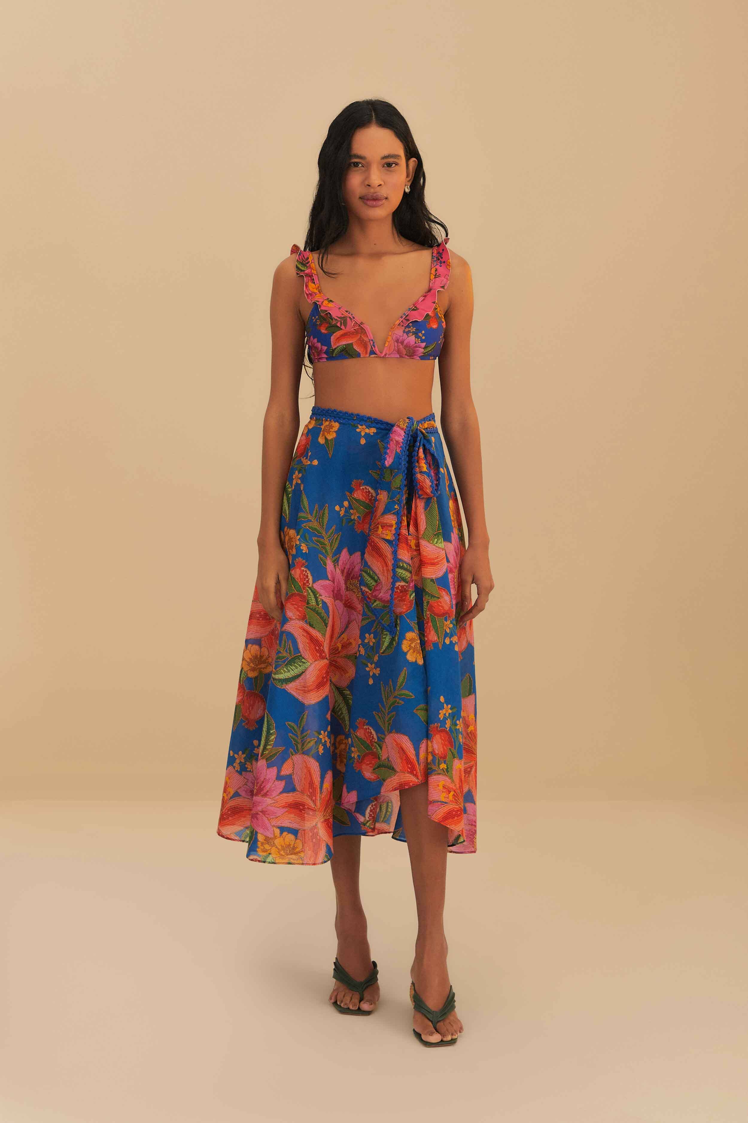 SUMMER FRUIT MIDI SKIRT