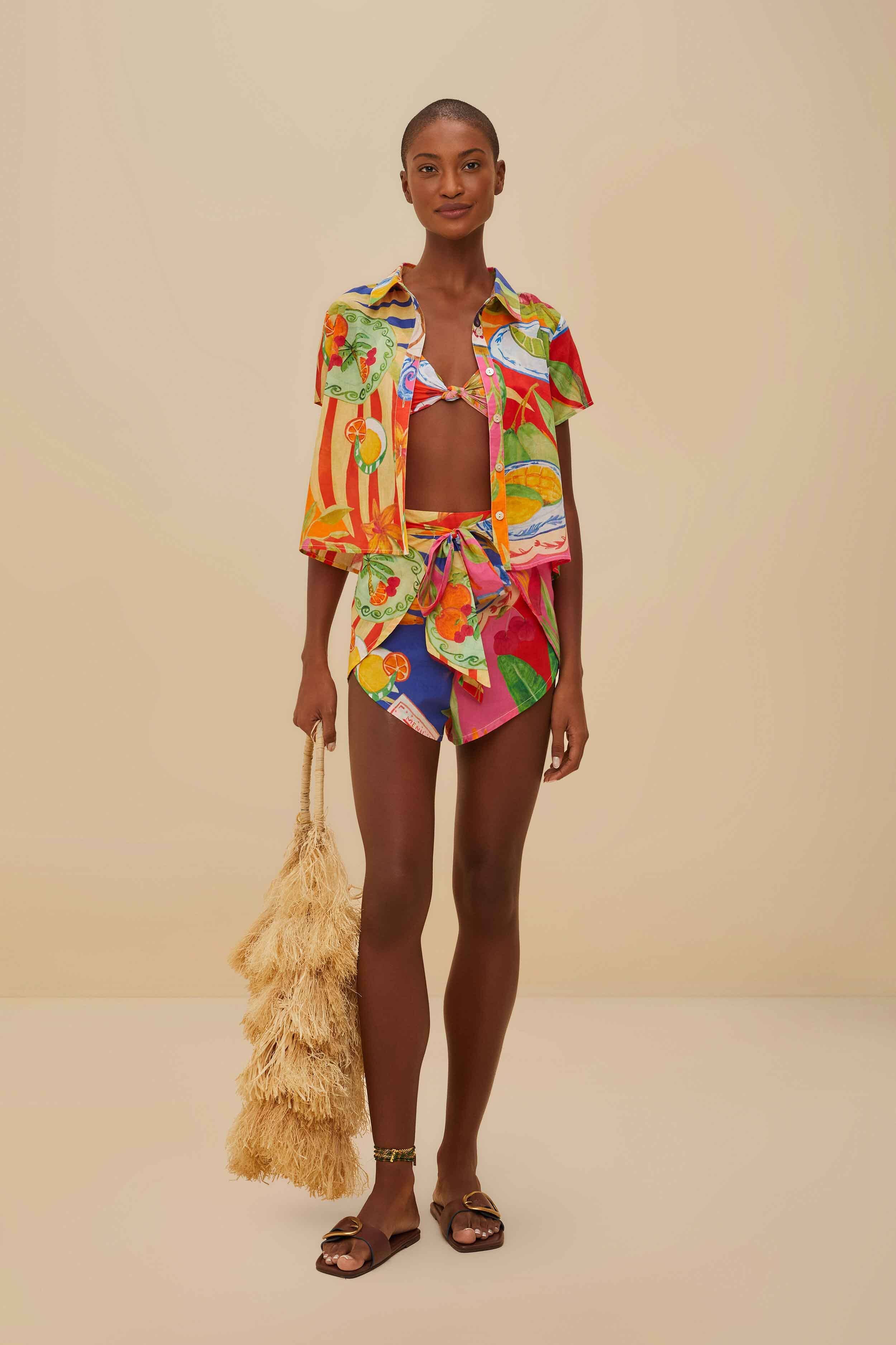 Multicolor Summer Picnic Shorts