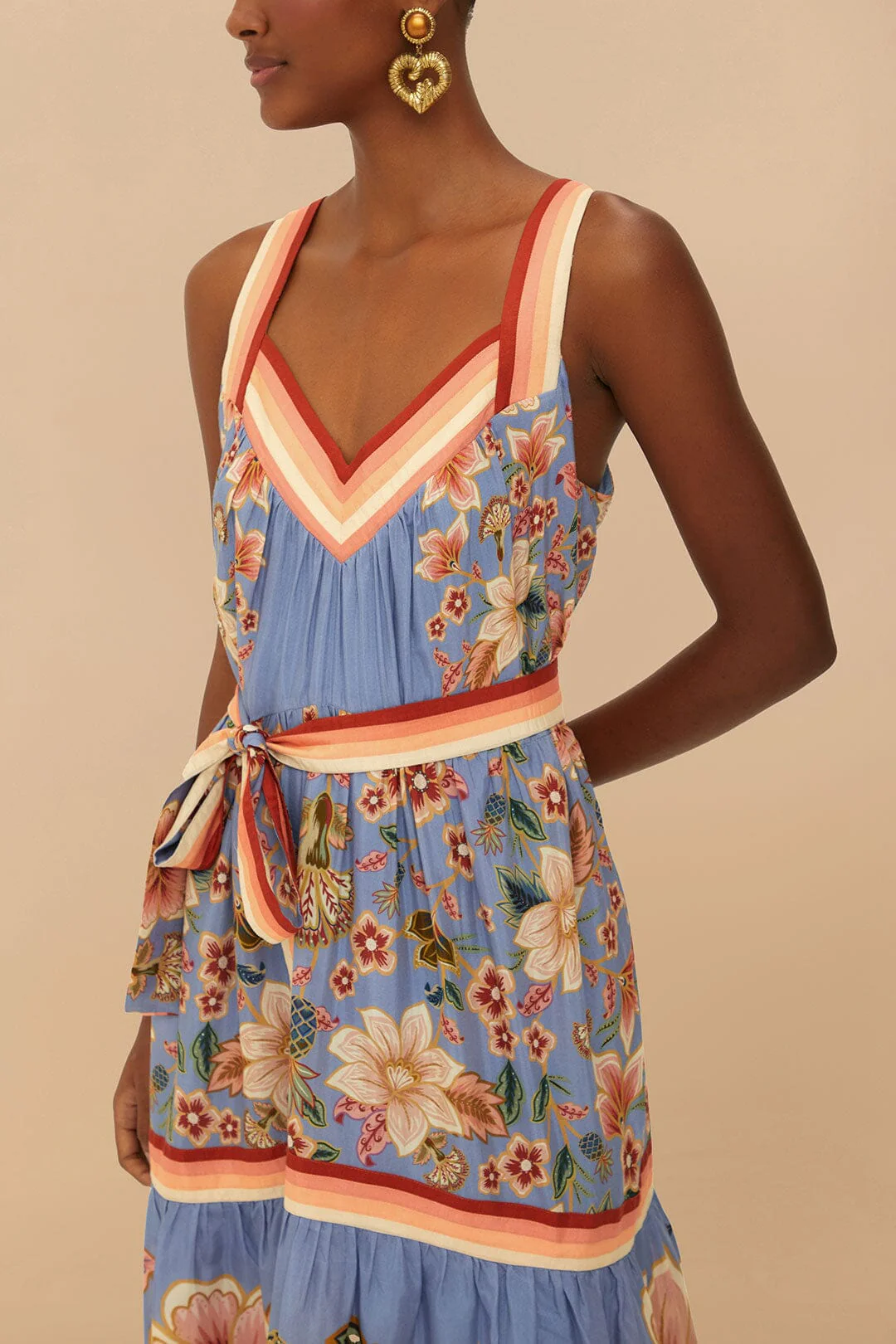 Blue Superbloom Tapestry Maxi Dress - Image 3