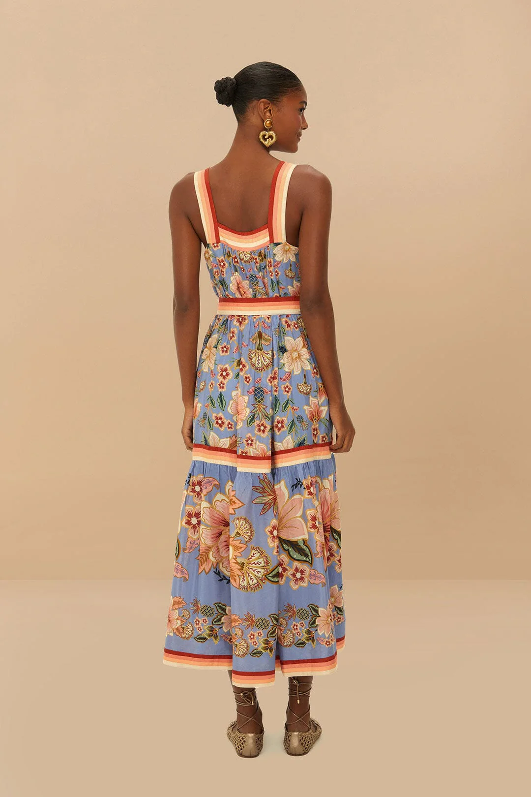Blue Superbloom Tapestry Maxi Dress - Image 4