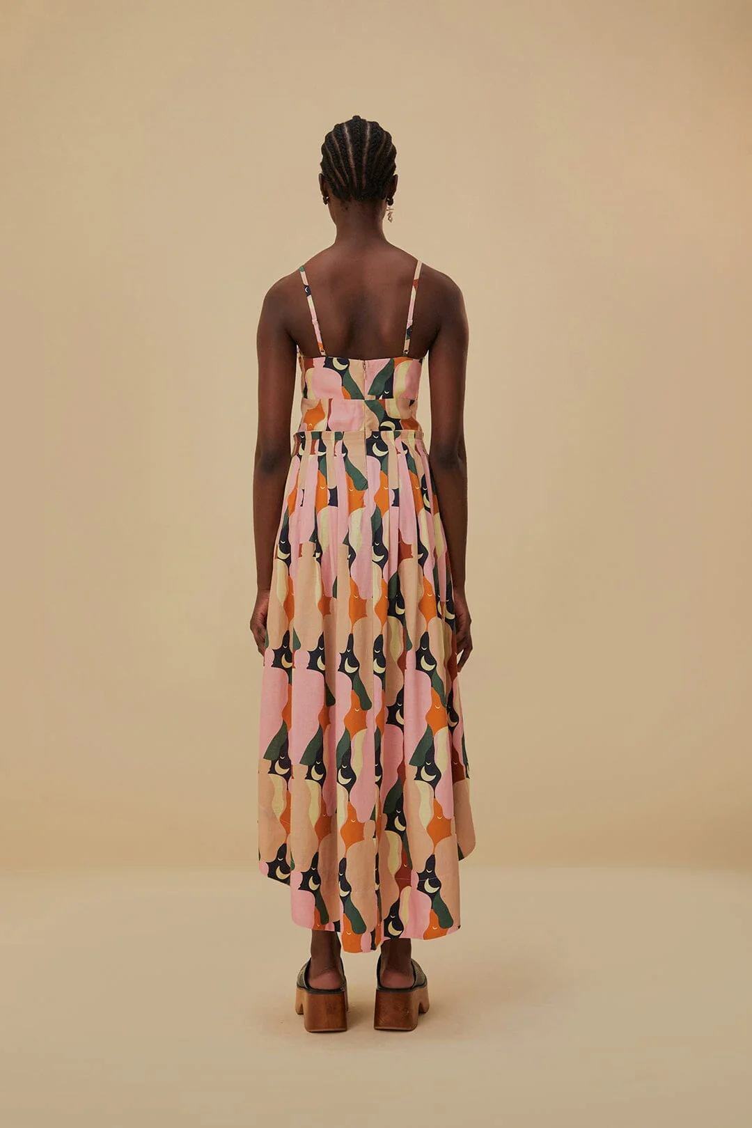 The Kiss Multicolor Sleeveless Midi Dress - Image 4