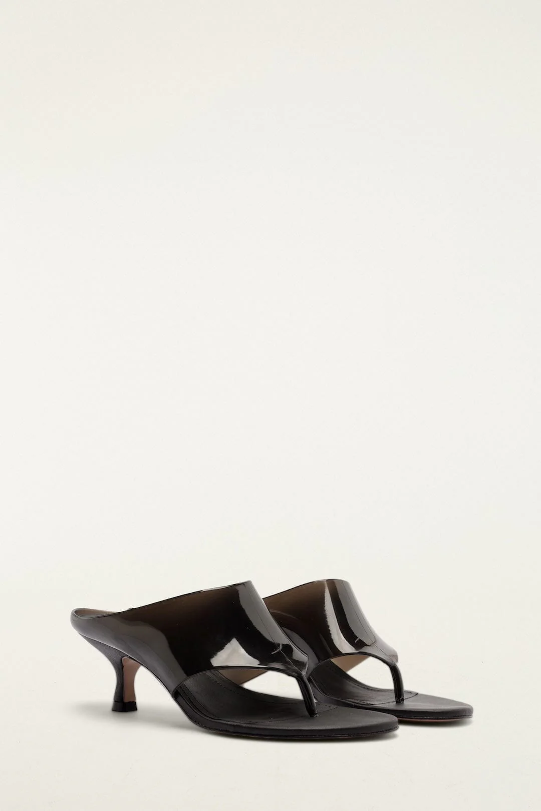 Black Thong Jelly Kitten Heel - Image 3