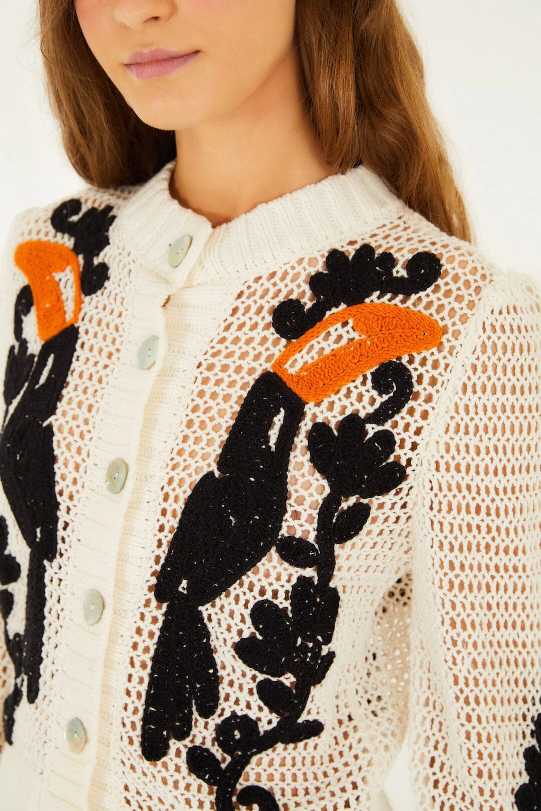 Toucan Crochet Cardigan - Image 2