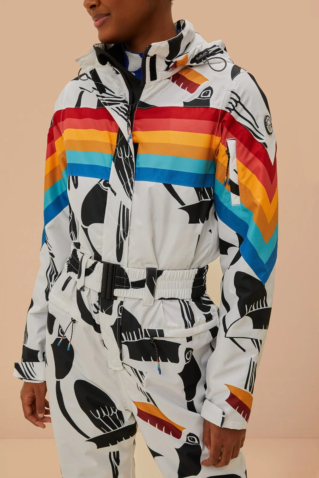 White Toucans Rainbow Ski Jumpsuit - Image 3