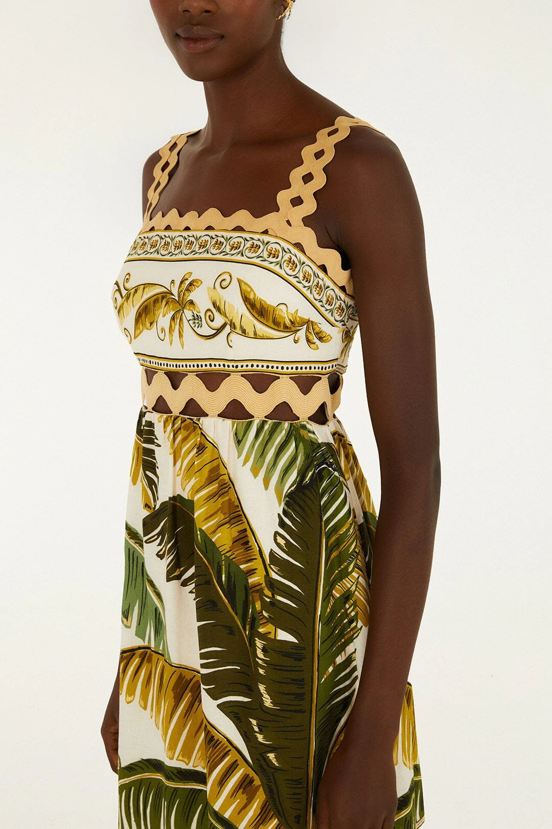 Sand Trancoso Wavy Trim Lenzing Ecovero Euroflax Maxi Dress - Image 3