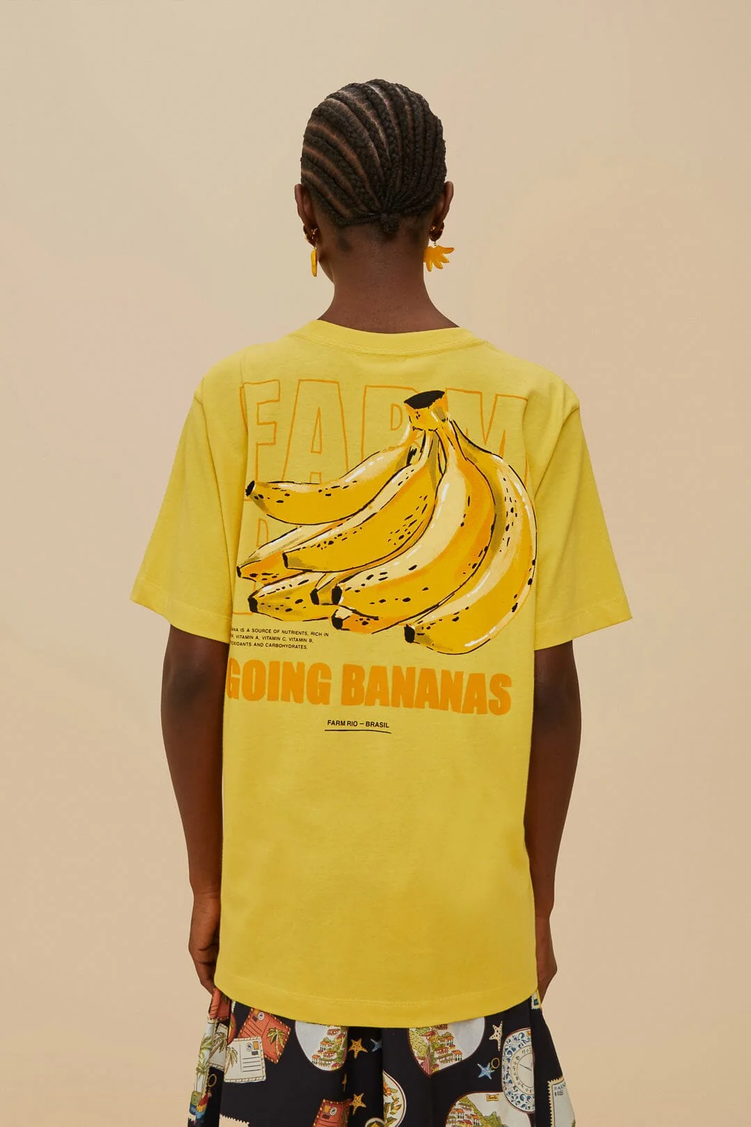 Pink Tropical Bananas Organic Cotton Relaxed T-Shirt - Image 3