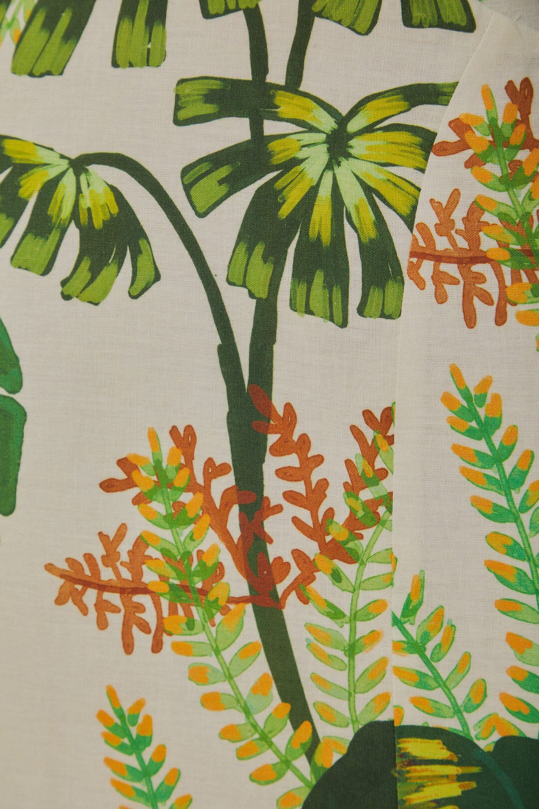 Tropical Forest Off-White Fringed Midi Dress - Image 6