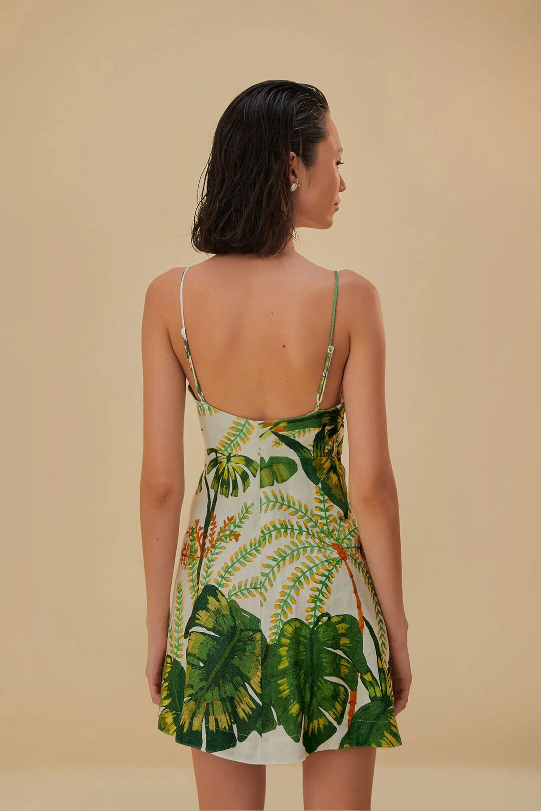 Tropical Forest Off-White Mini Dress - Image 5