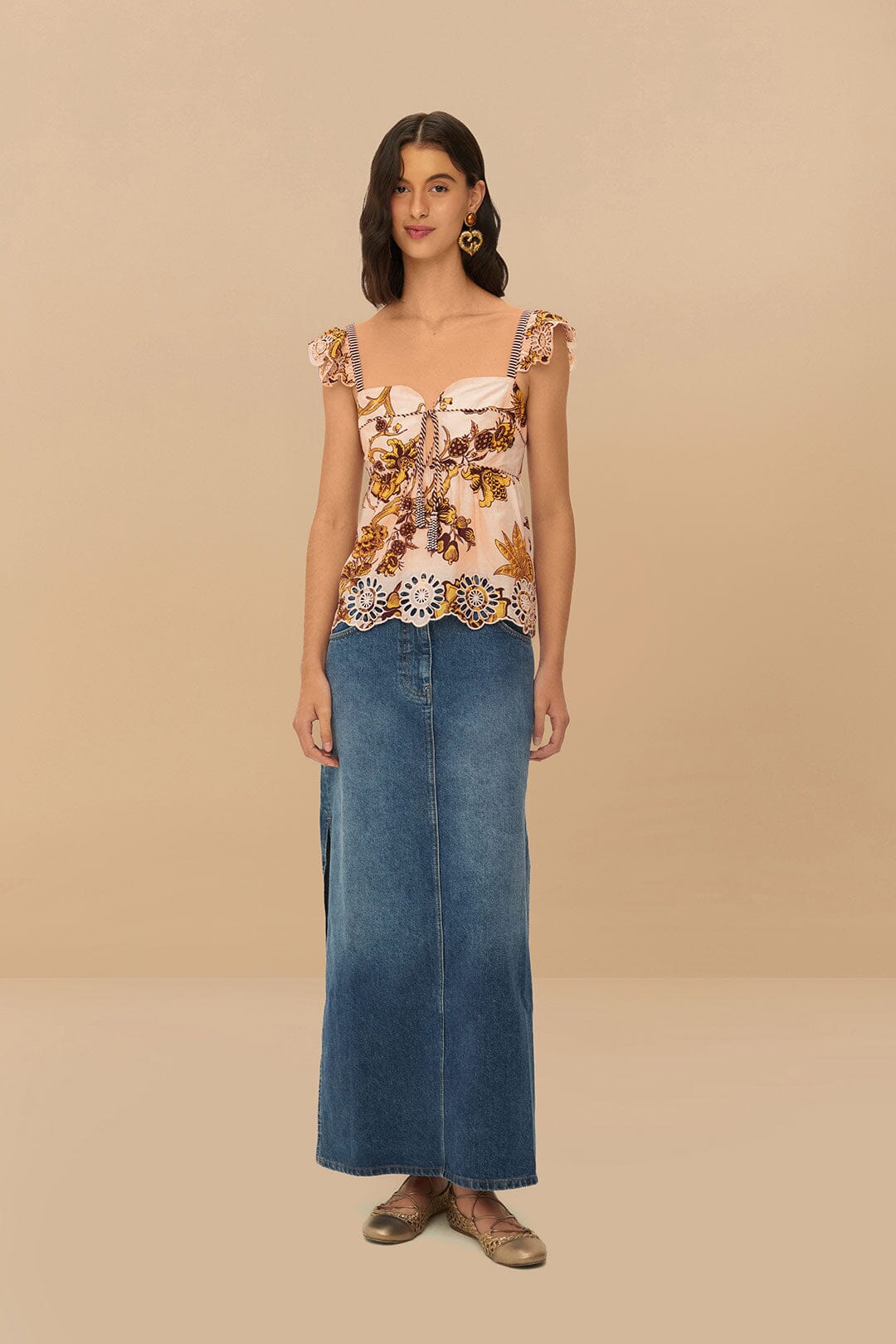 Lilac Tropical Landing Sleeveless Blouse - Image 2