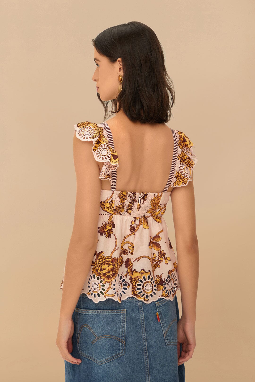 Lilac Tropical Landing Sleeveless Blouse - Image 4