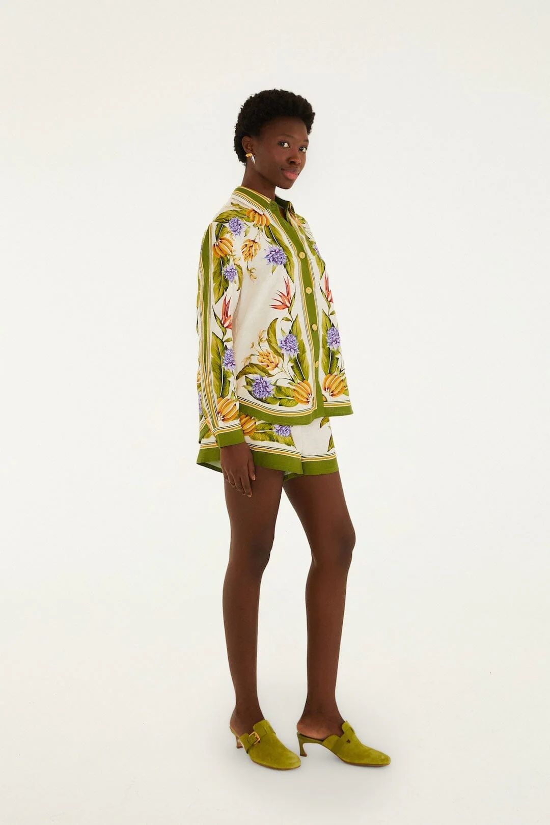 Sand Tropical Scarf Lenzing Ecovero Euroflax Shorts - Image 4