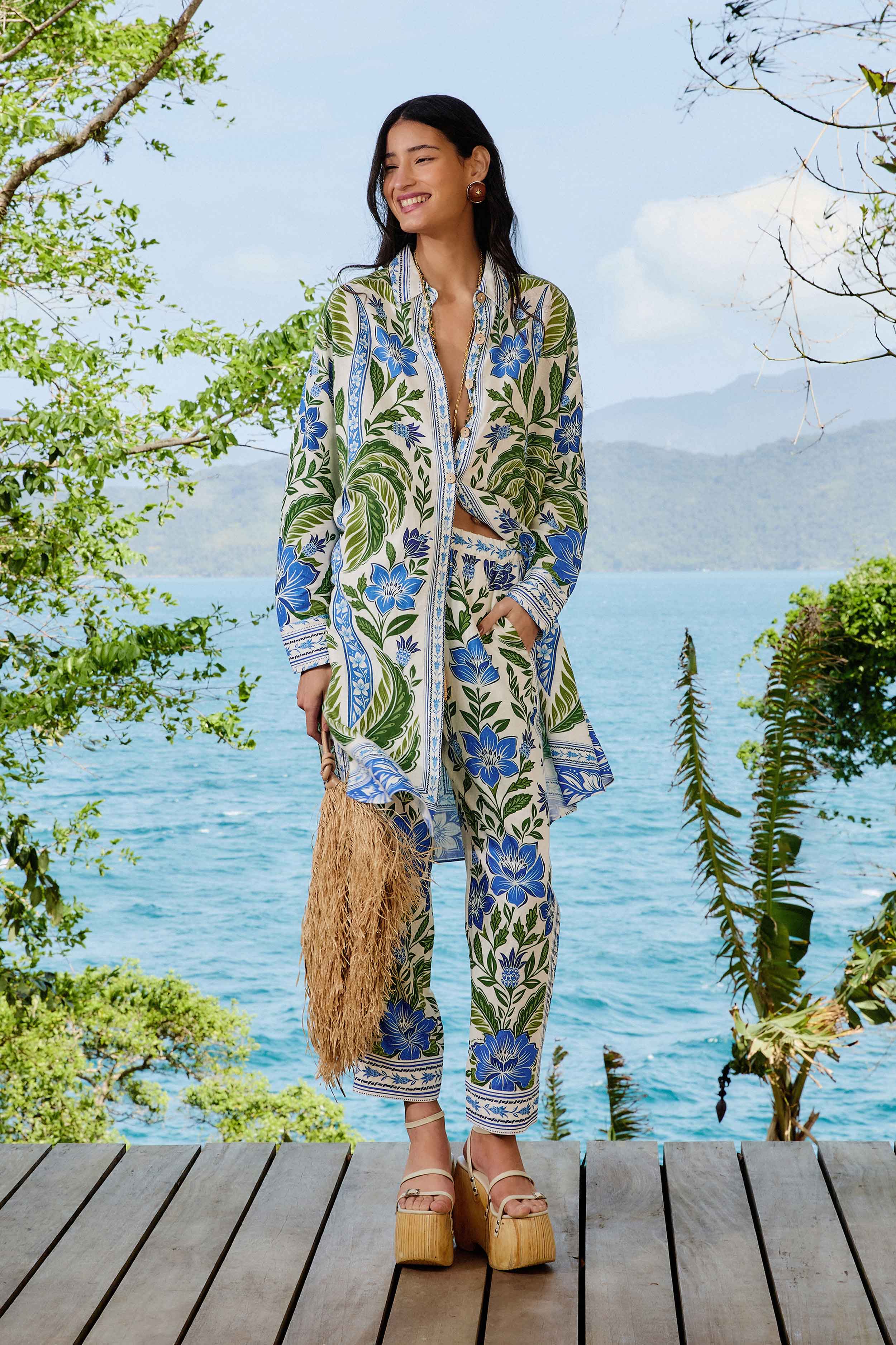 Off-White Tropicance LENZING™ ECOVERO™ Euroflax™ Chemise - Image 3
