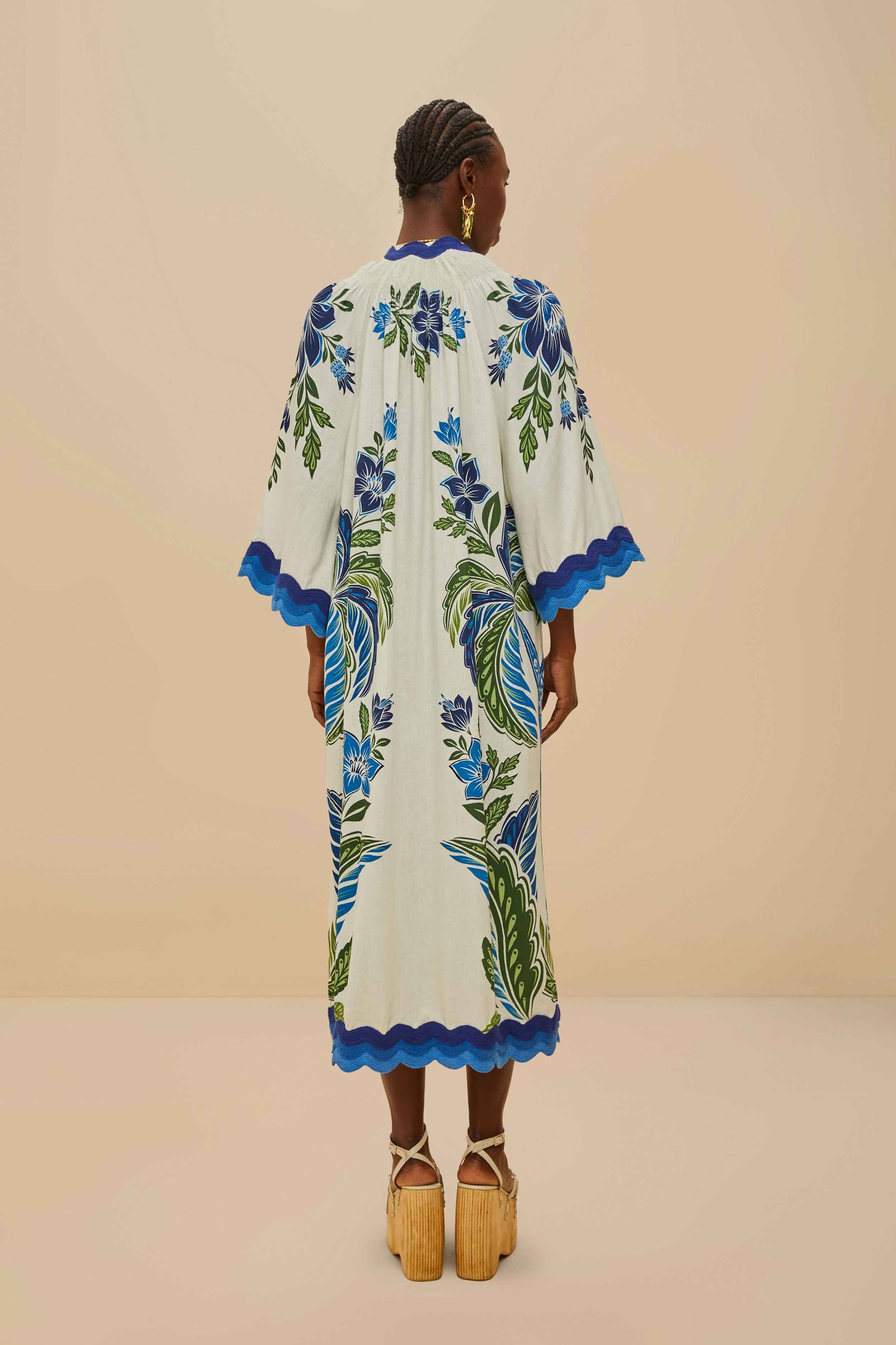 Off-White Tropicance Tunic LENZING™ ECOVERO™ Euroflax™ Midi Dress - Image 4
