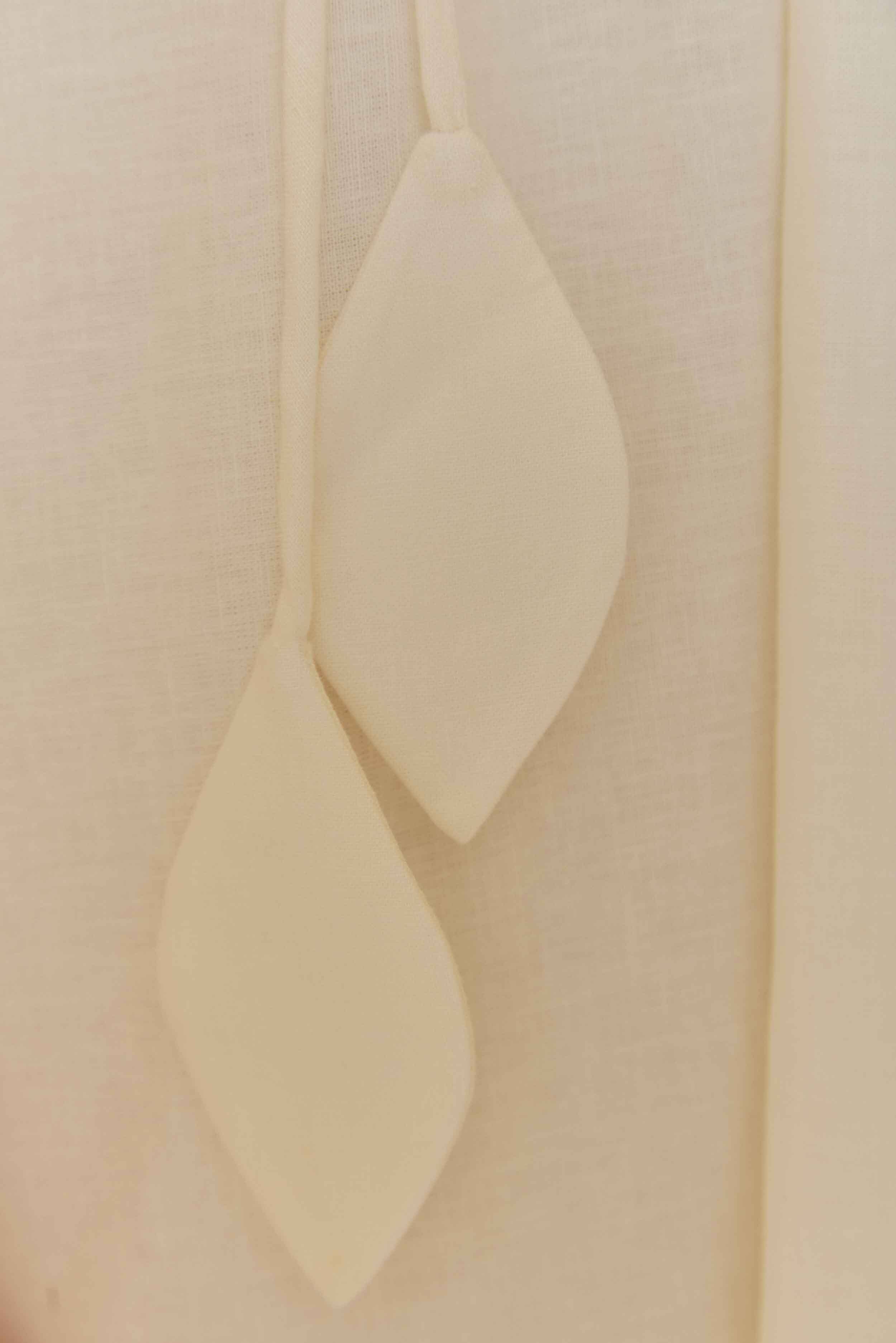 White Floral Details Lenzing™ Ecovero™ Euroflax™ Midi Dress - Image 5