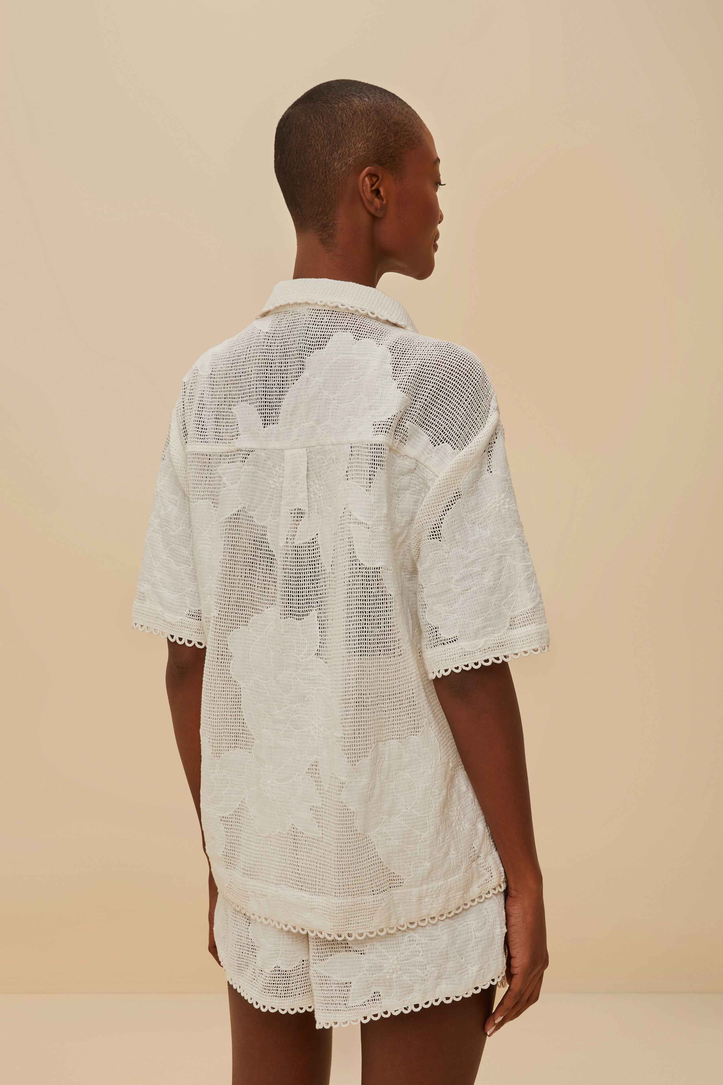 WHITE FLOWER SHIRT - Image 4