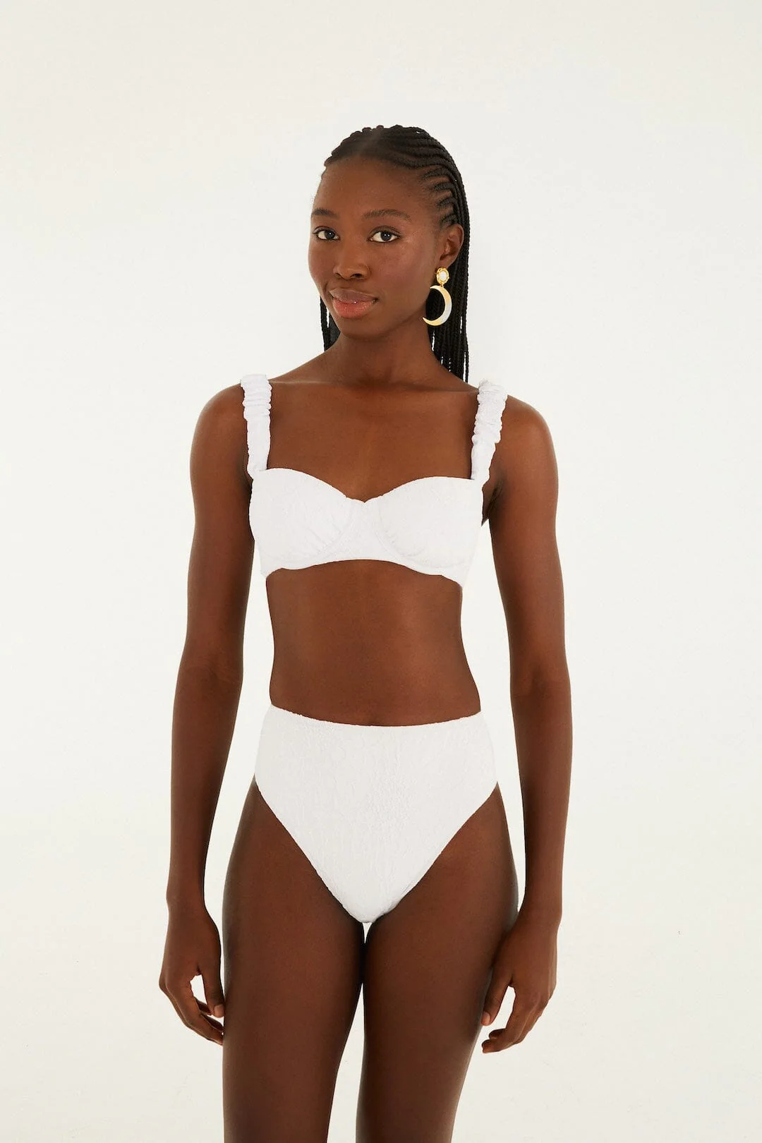 White Gerbera Daisy Underwire Bikini Top - Image 2