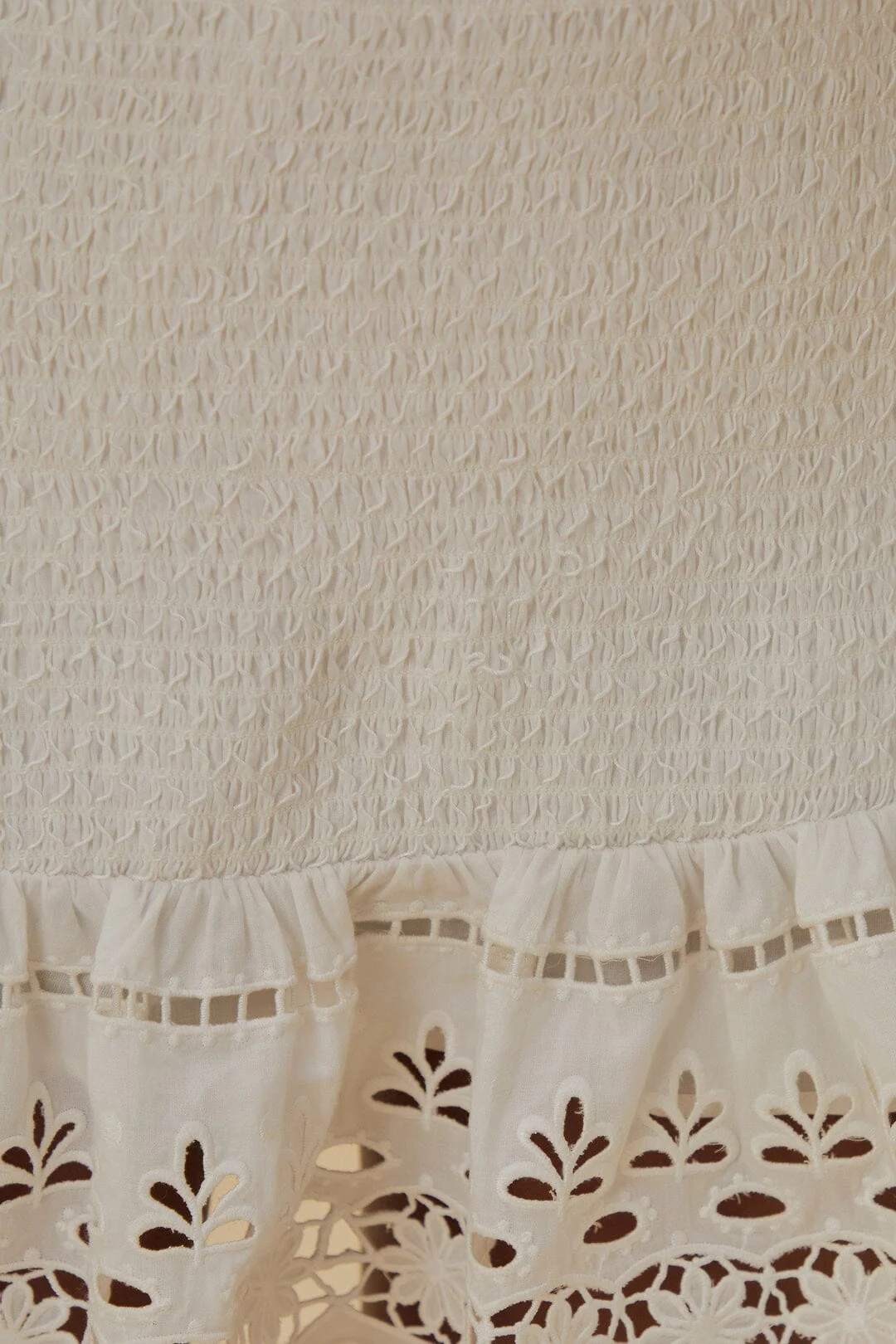 White Richelieu Mini Skirt - Image 4