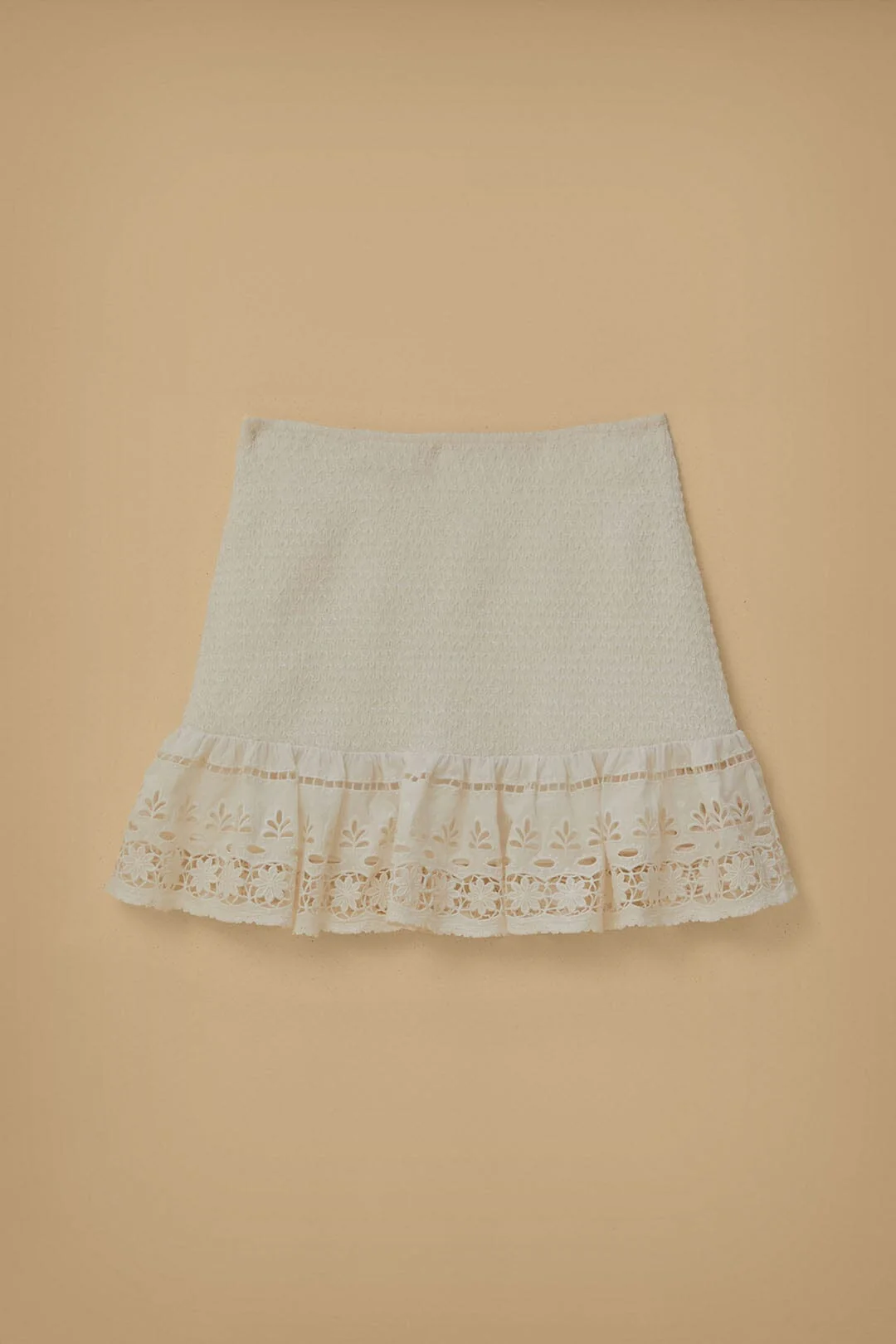 White Richelieu Mini Skirt - Image 5