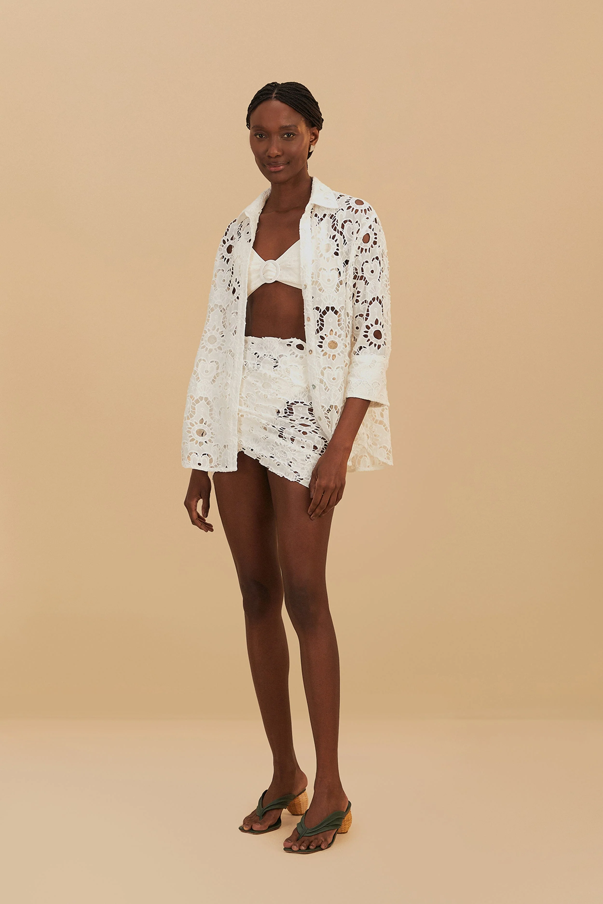 White Sun Eyelet Shirt - Image 3