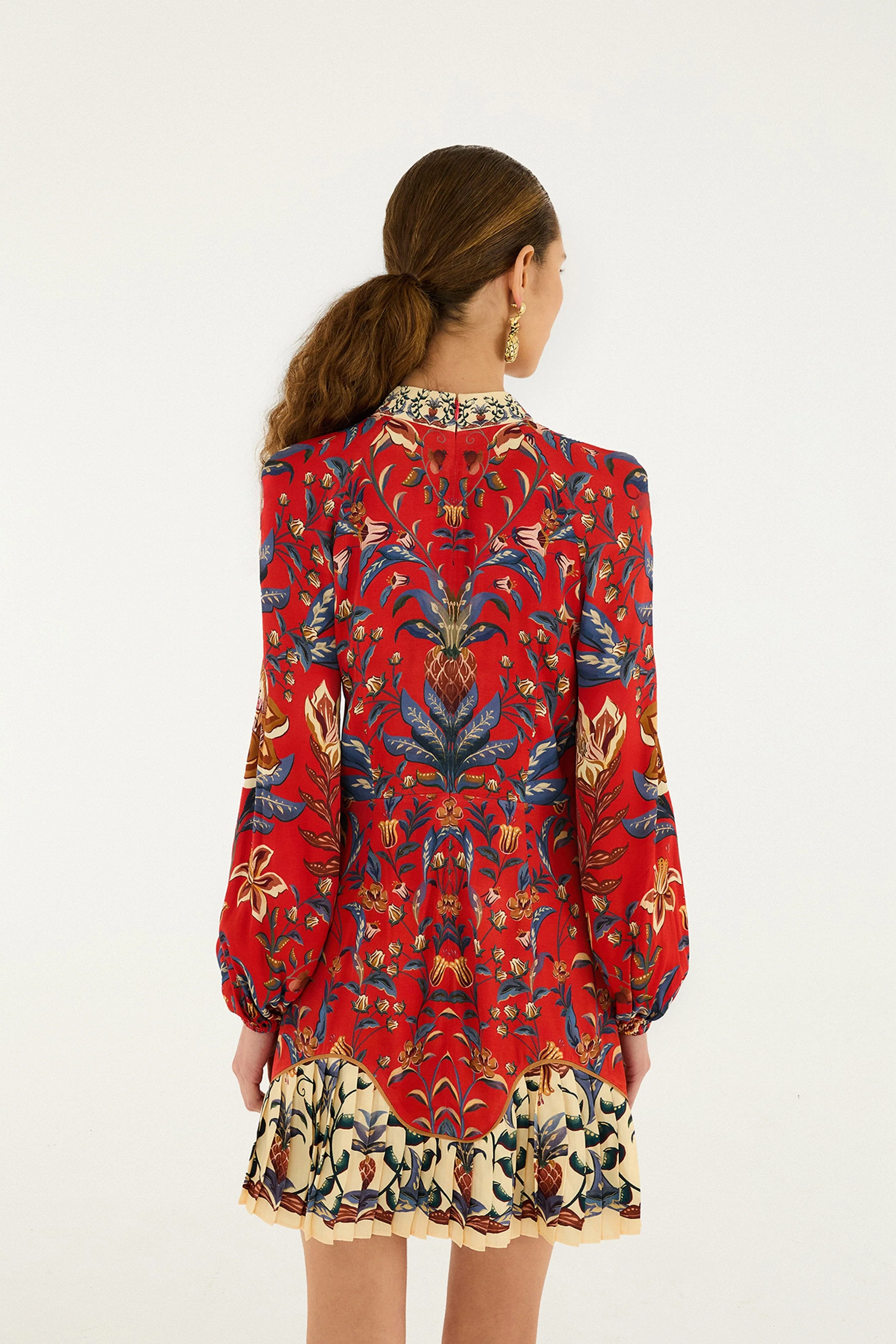 Red Winter Breeze Lenzing™ Ecovero™ Viscose Mini Dress - Image 3